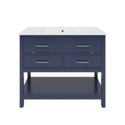 Bathroom Vanity With Sink, Tip Out Tray & 2 Full Extension Drawers - Blue
