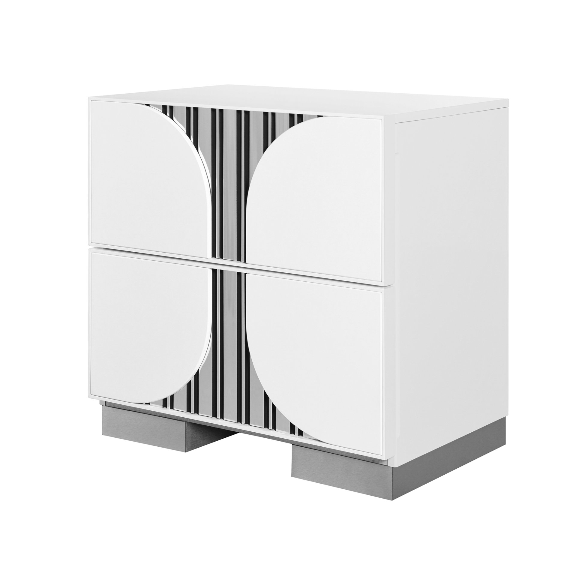 Sasha - Nightstand With Accents - White - Image 5