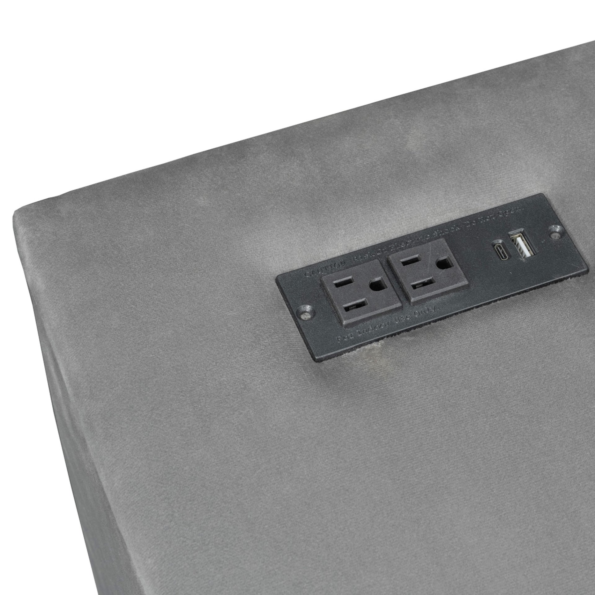 Upholstered Full Size Platform Bed With Storage Shelves, Desk, Charging Station And Trundle - Gray - Image 14