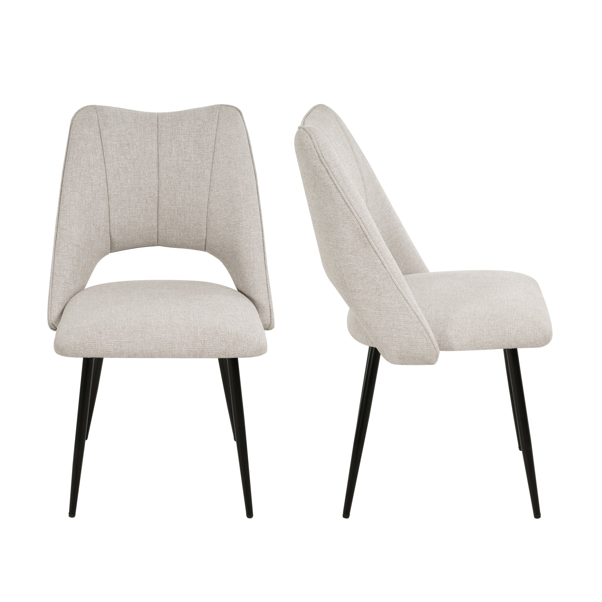 Chair With High Resilience Filling, Adjustable Feet For Kitchens (Set of 4) - Beige - Image 12