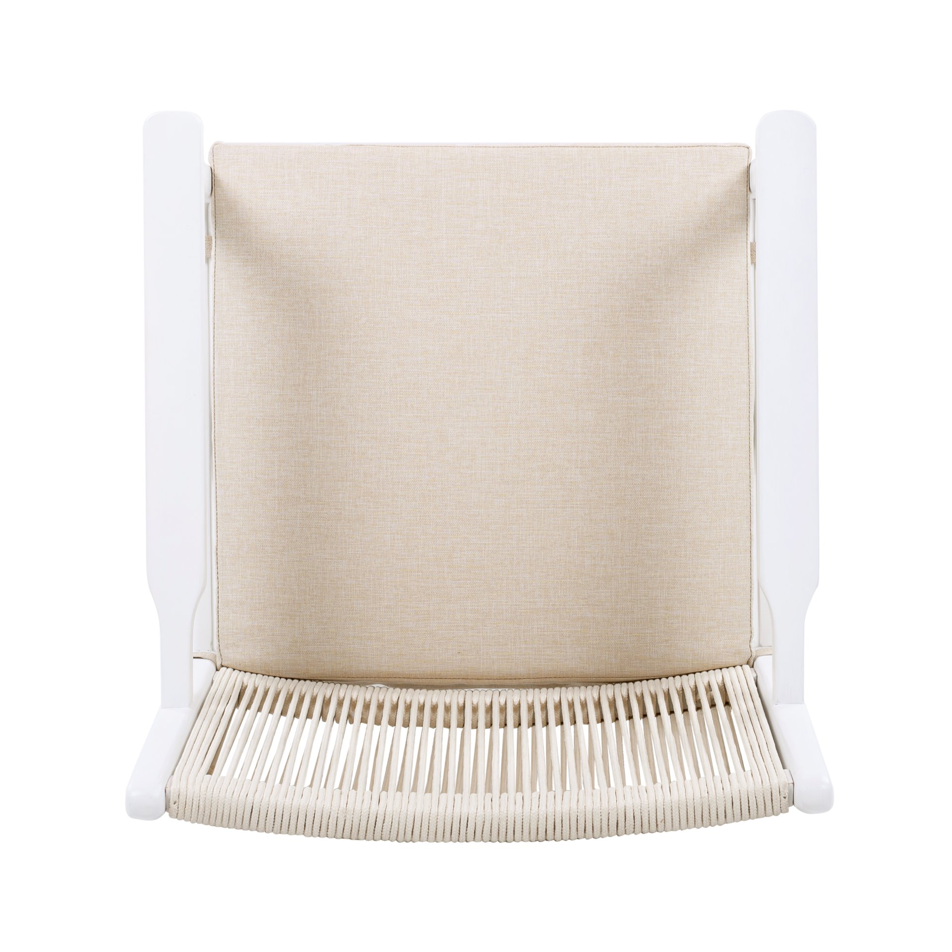 Outdoor Dining Armchair (Set of 2) - Beige / White - Image 8