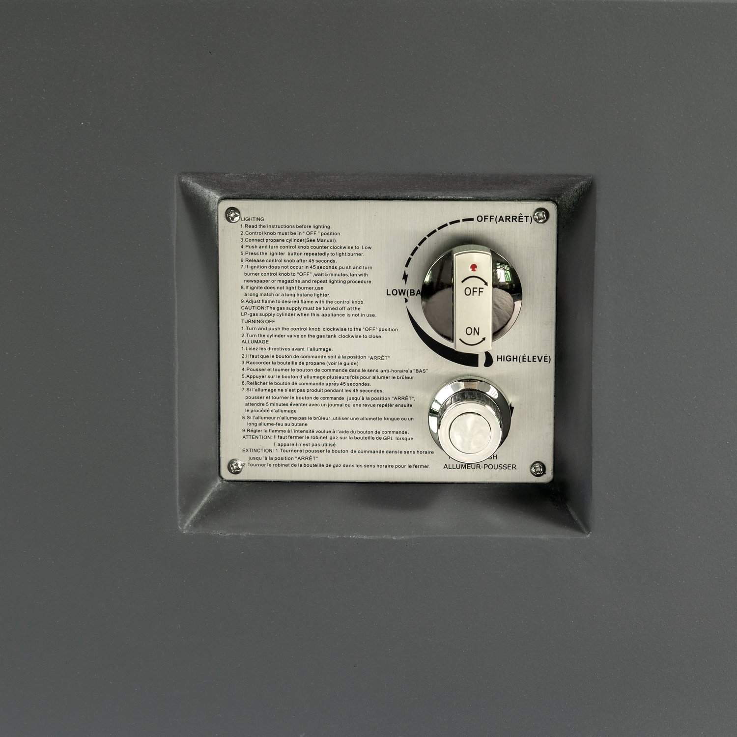 Volon - Rectangular Fire Pit Table, Propane Powered, 50,000 BTU - Light Gray - Image 8