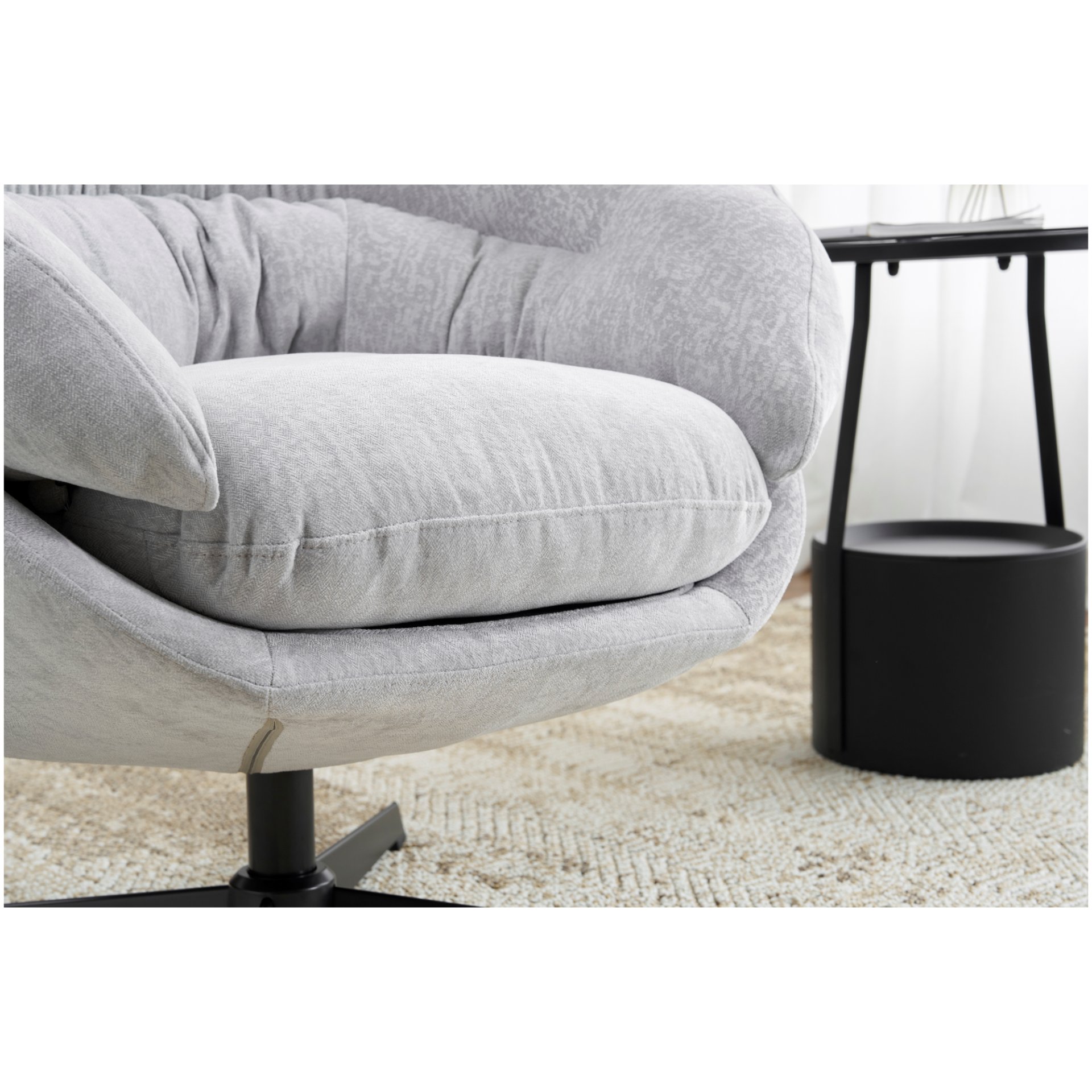 Modern Office Chair With Swivel - Gray - Image 16