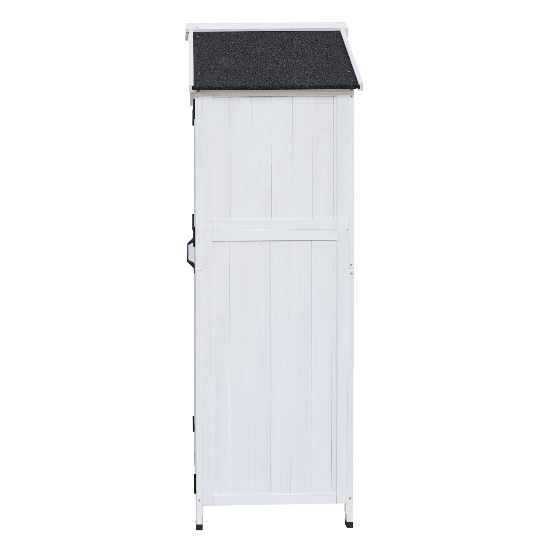 Storage Shed With Double Doors For Outdoor Garden Tool Organization - White - Image 5