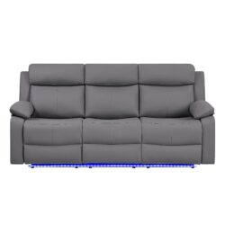 Blanche - 2 Piece Reclining Sofa And Loveseat With LED Lights And Speakers - Gray