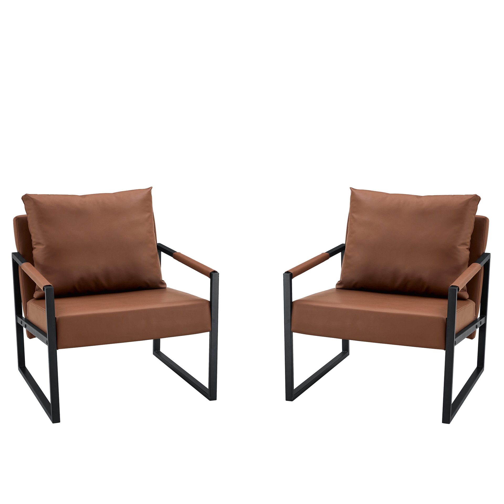 Classic Metal Frame Sofa Ergonomically Designed, A Perfect Blend Of Modern And Industrial Styles - Brown - Image 18