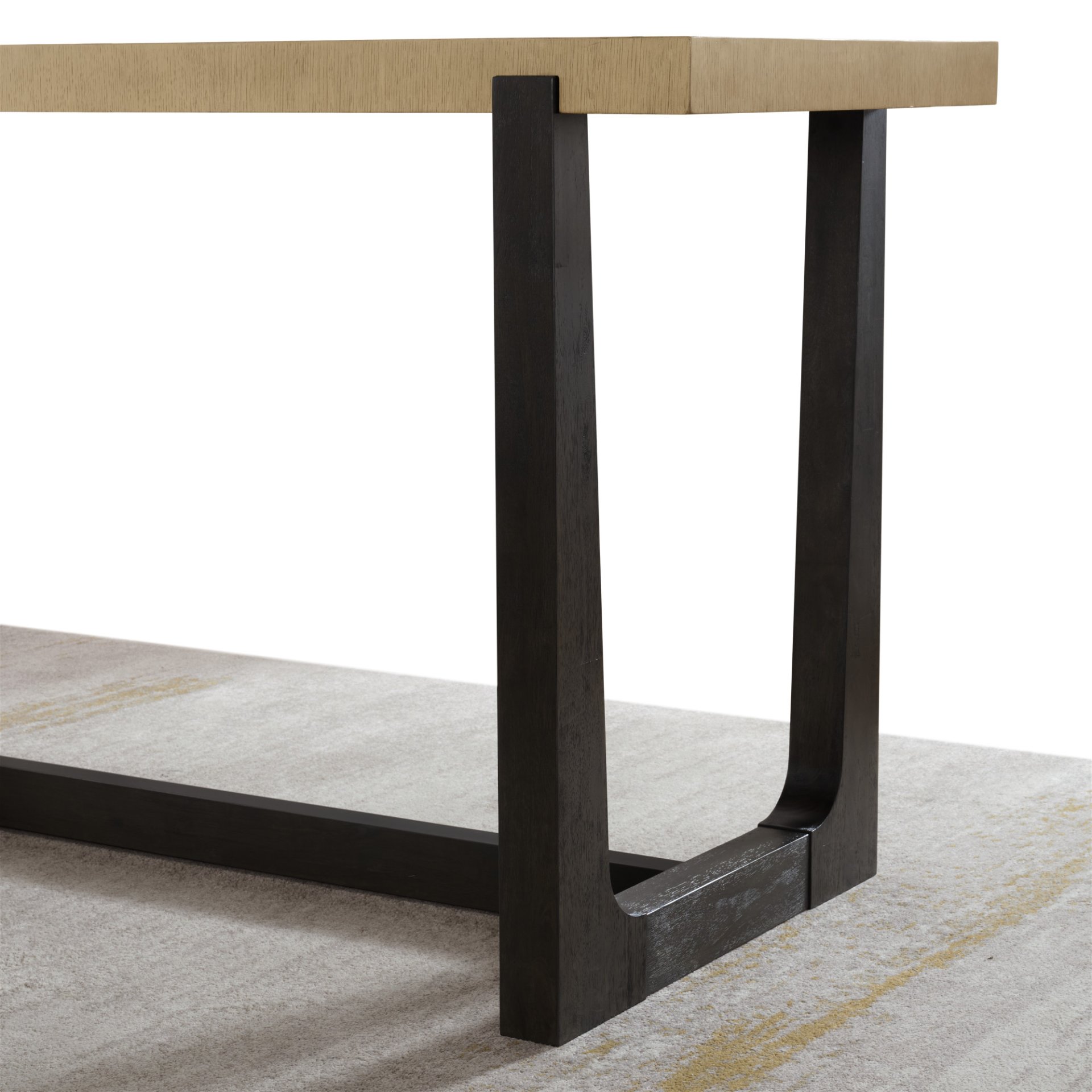 Bar Height Table With Trestle Base - Brown - Image 6