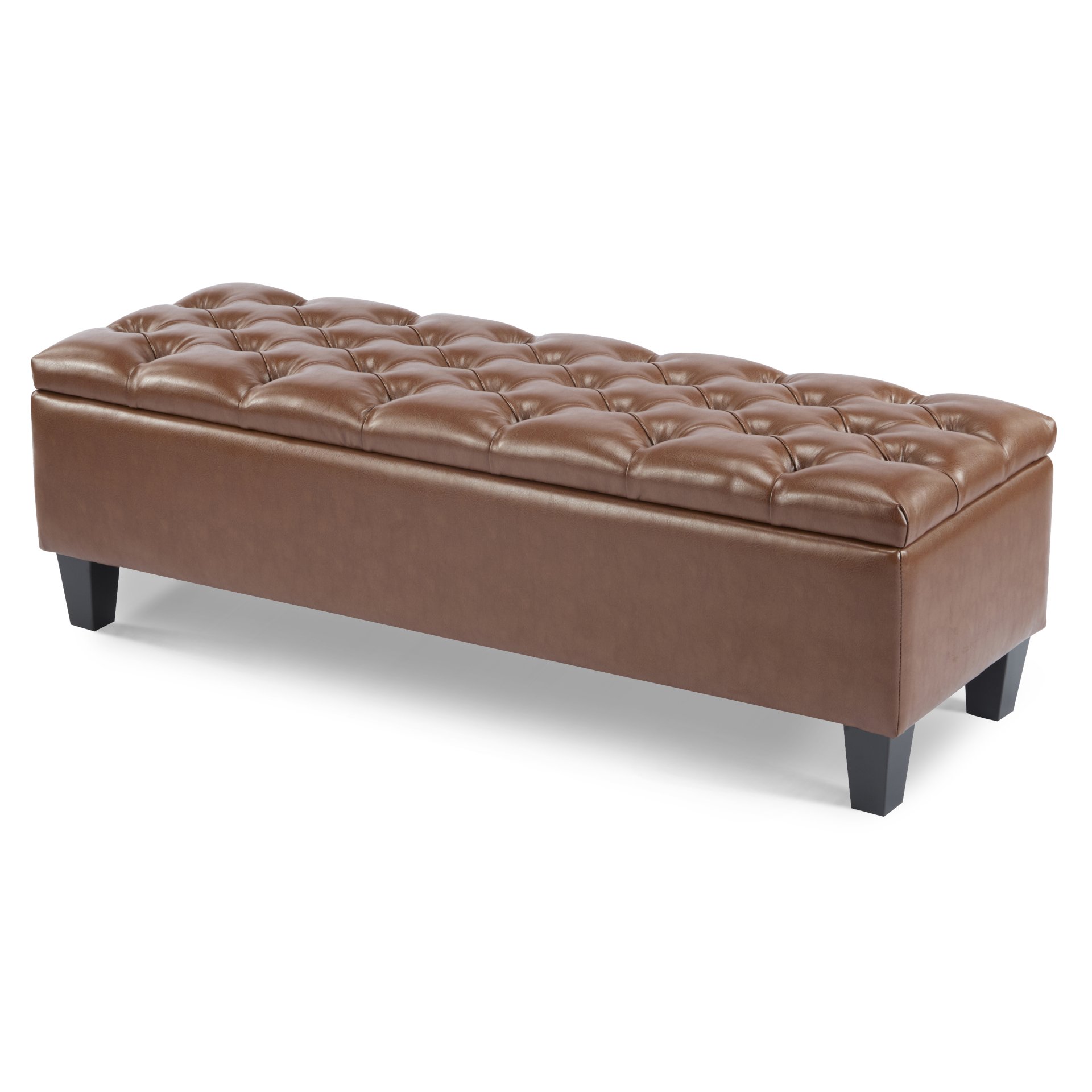 Ottoman Bench With Storage - Brown - Image 5
