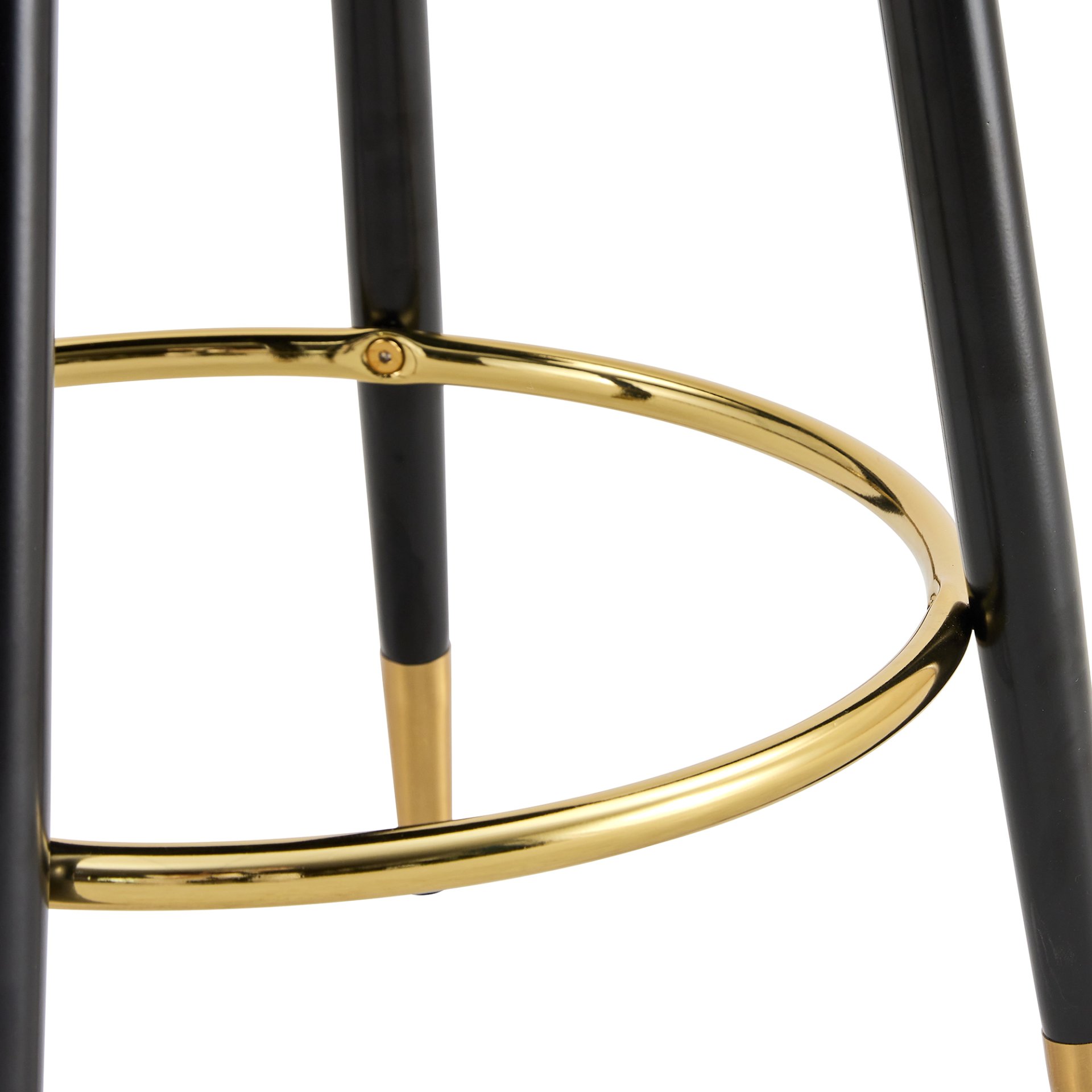 Modern Comfortable Upholstered Bar Chair With Smooth And Beautiful Metal Legs For Dining Room, Kitchen, Terrace And Guest Office (Set of 2) - Black / Gray - Image 16