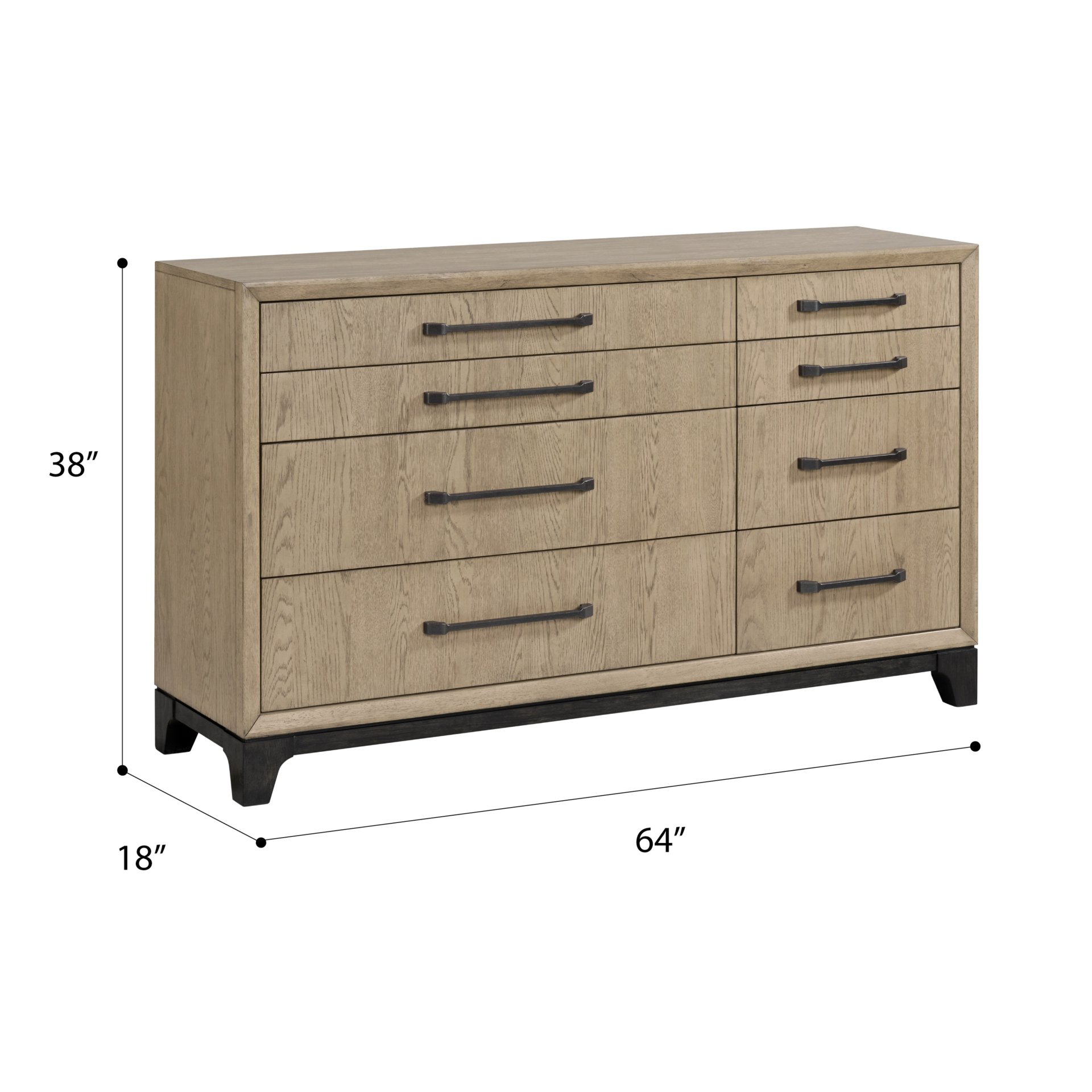 8 Drawer Dresser With Feet And Pulls - Brown - Image 3