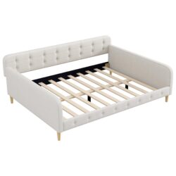 Queen Size Upholstered Daybed - Beige