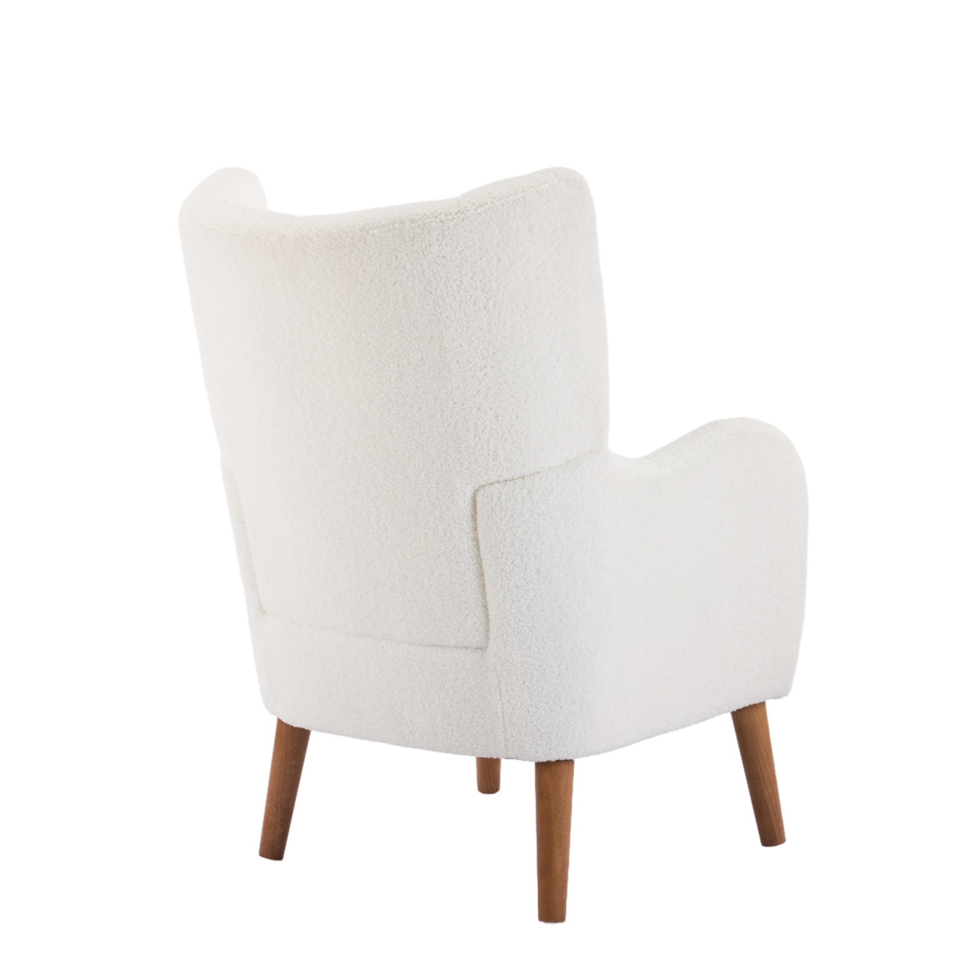 Accent Chair With Birch Wood Legs - White - Image 20