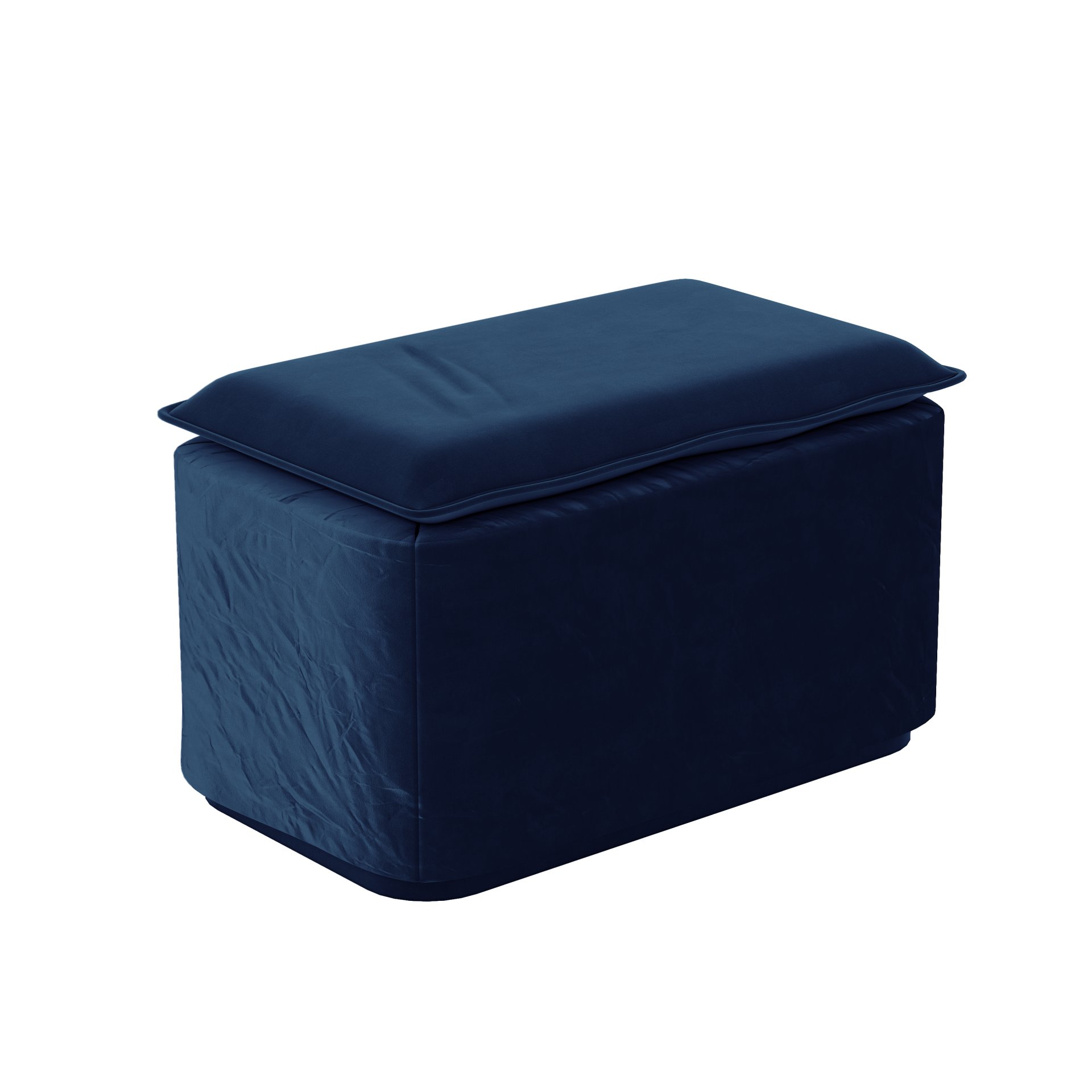 3 In 1 Pull Out Sofa Bed, Convertible Sleeper Sofa Bed, 3 Seater Sofa With Movable Ottoman - Blue - Image 25