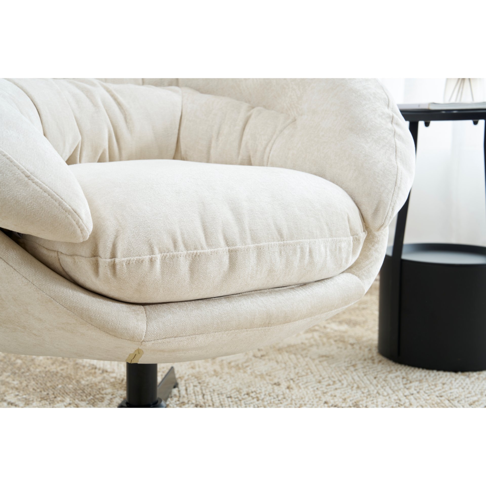 Modern Office Chair With Swivel - Beige - Image 17