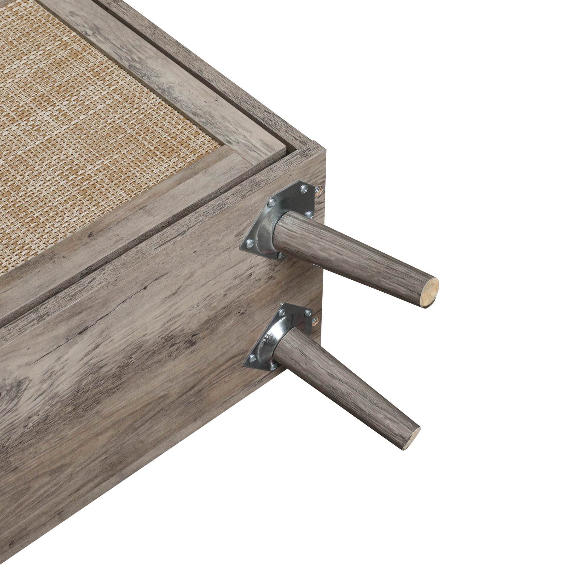 4 Door Shoe Rack, Freestanding Modern Shoe Storage Cabinet, For Entryway - Dark Gray - Image 21