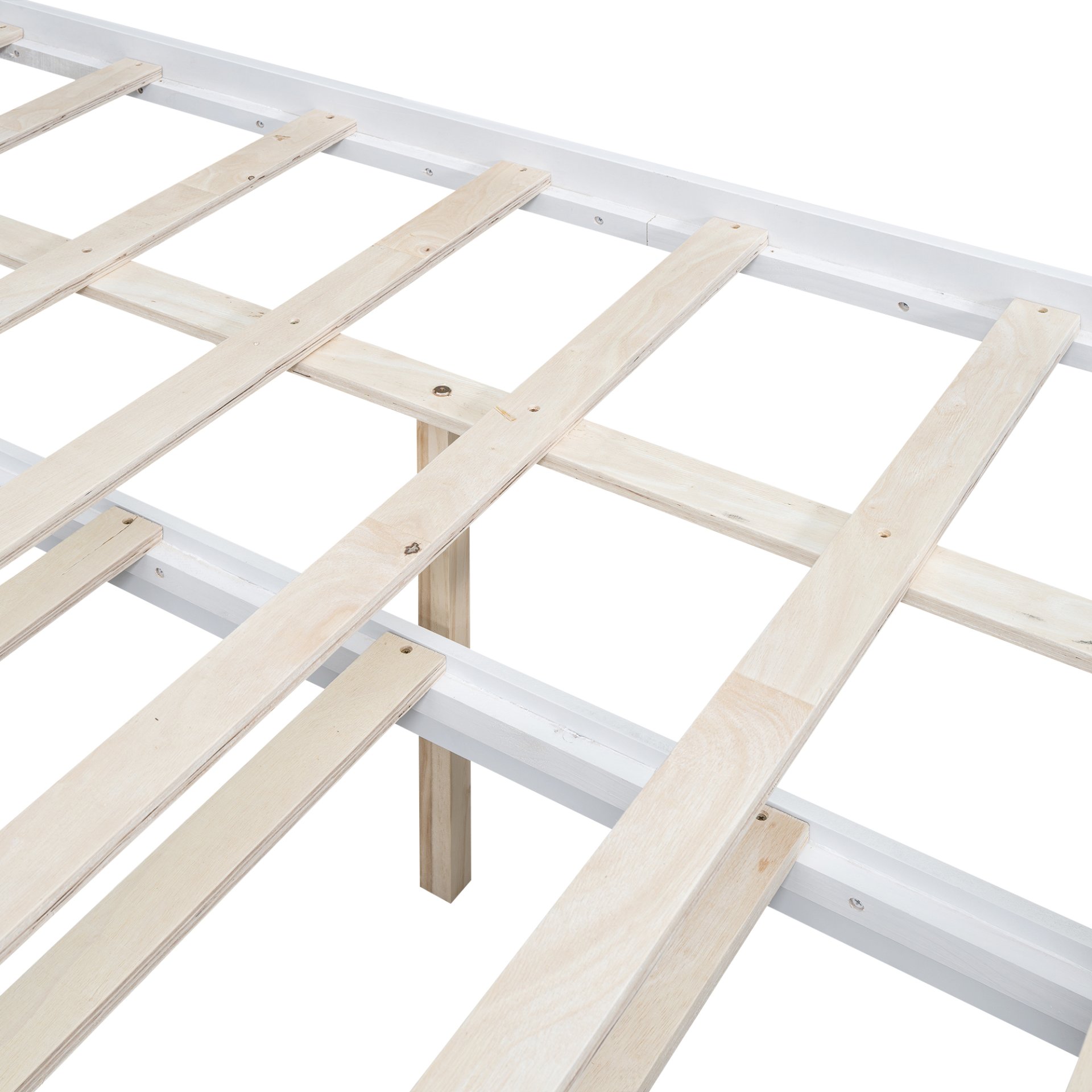 Full Size Platform Bed With Storage LED Headboard, Twin Trundle And 3 Drawers - White - Image 11