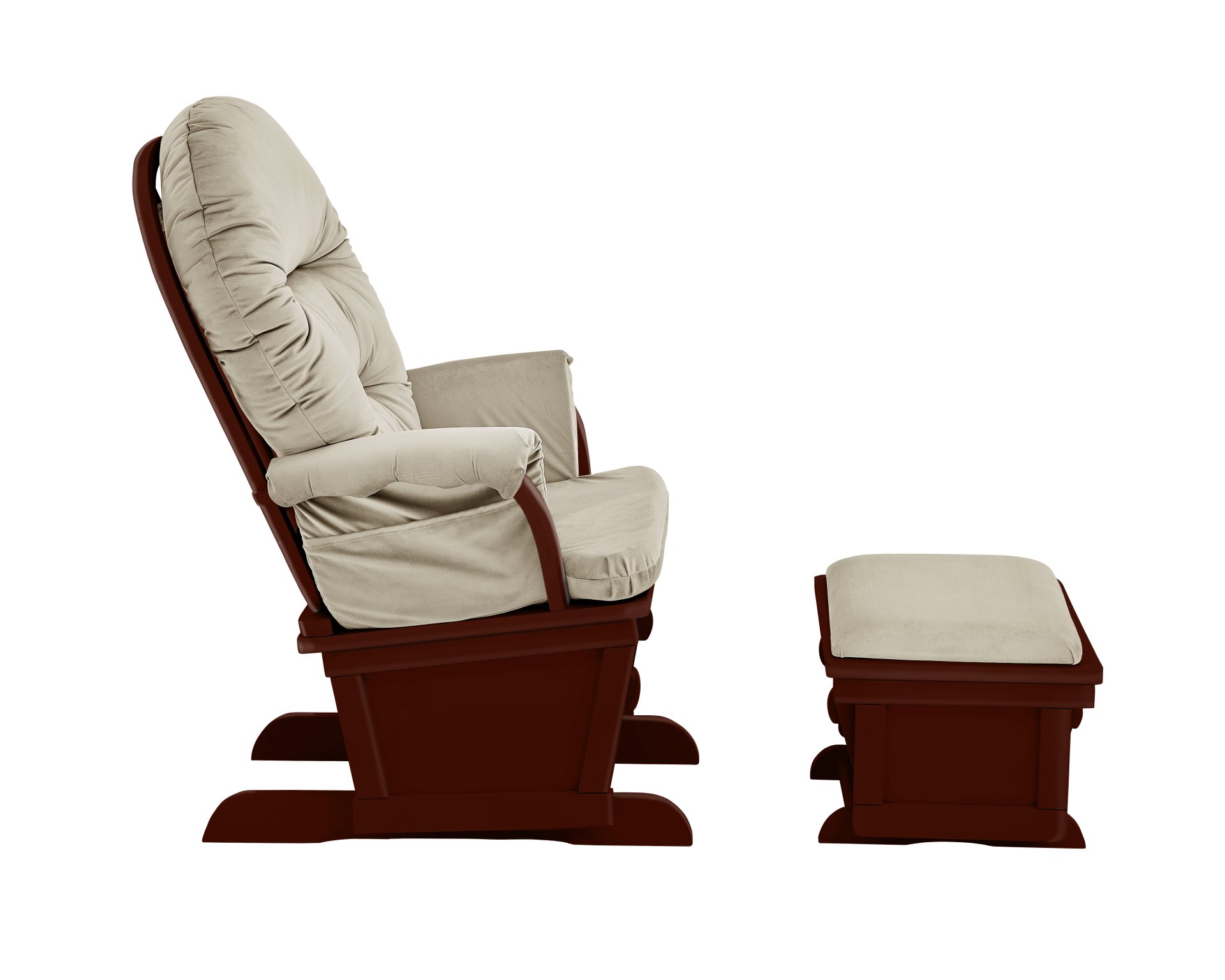 Madison - Glider And Ottoman - Espresso / Beige - Image 4