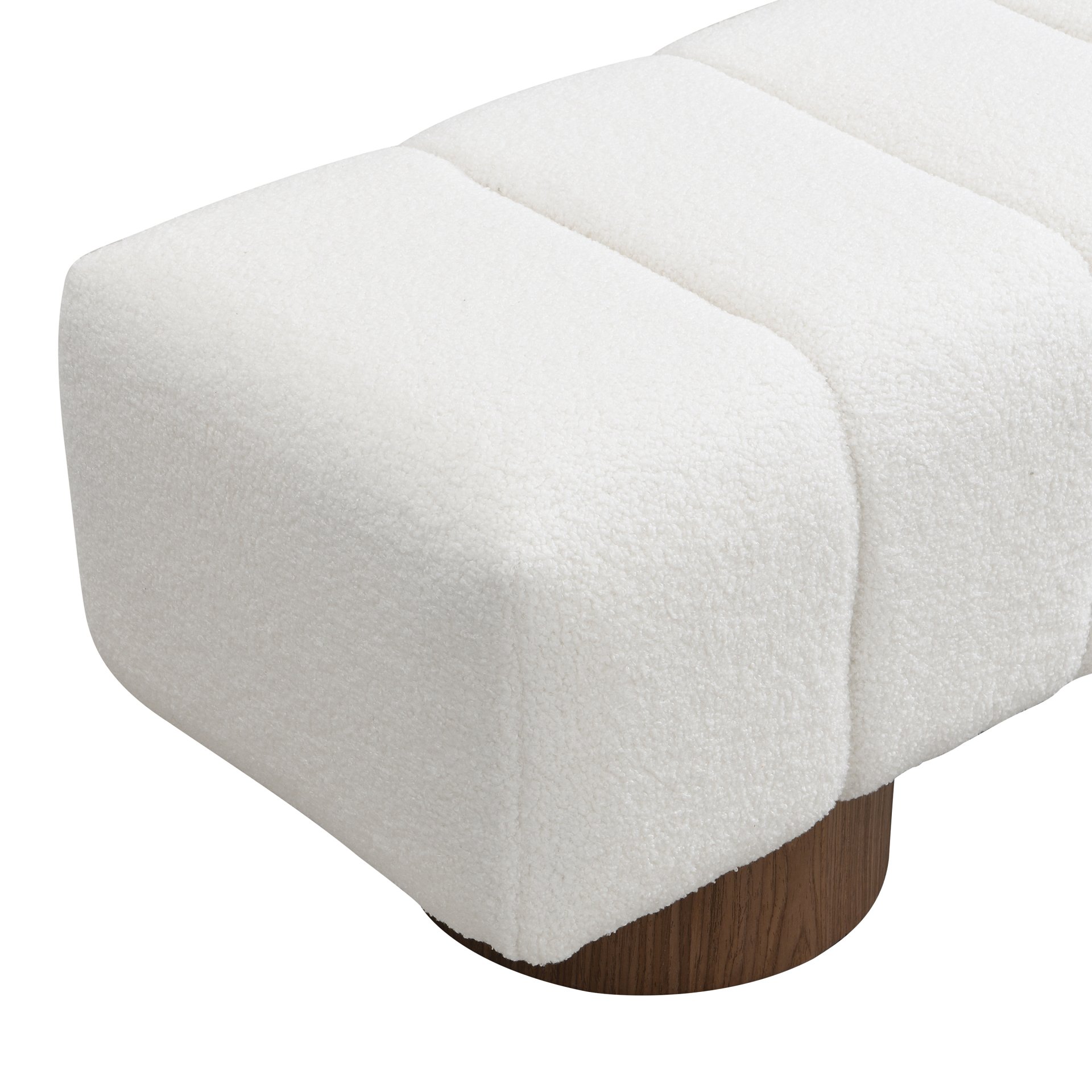 Upholstered Dining Bench For Dining Room - White - Image 8