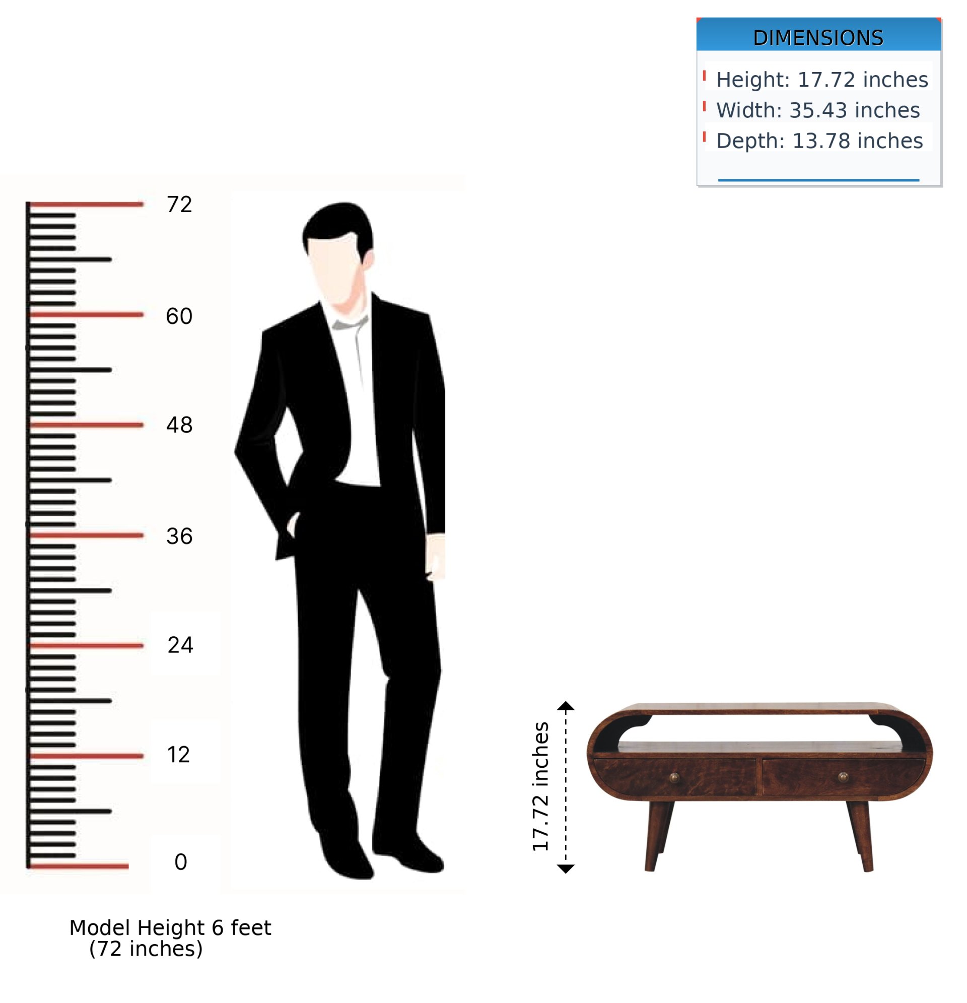 Circular TV Stand - Walnut - Image 14