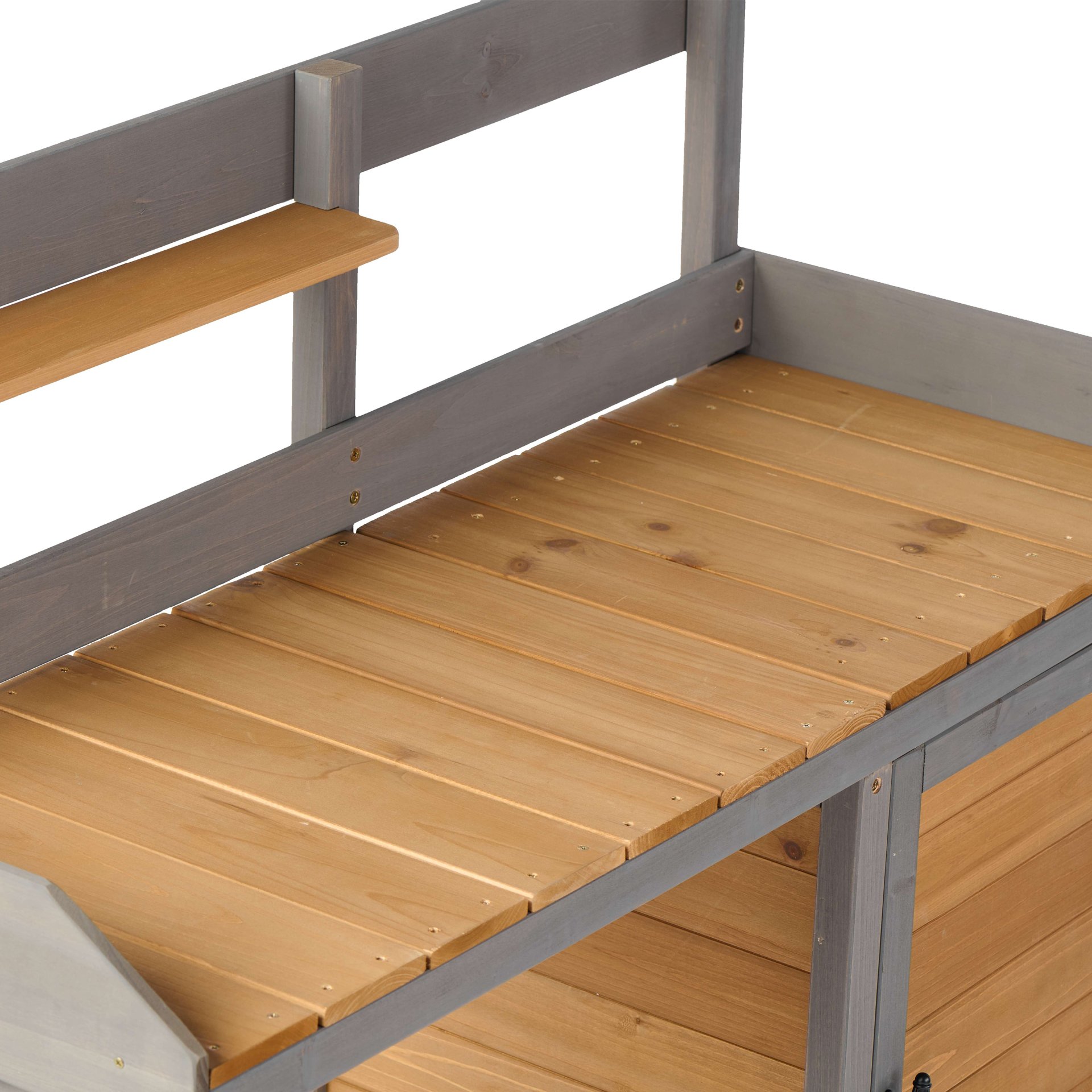 Outdoor Potting - Bench, Workstation Table With Cabinet For Backyard Garden Supplies - Brown / Gray - Image 21