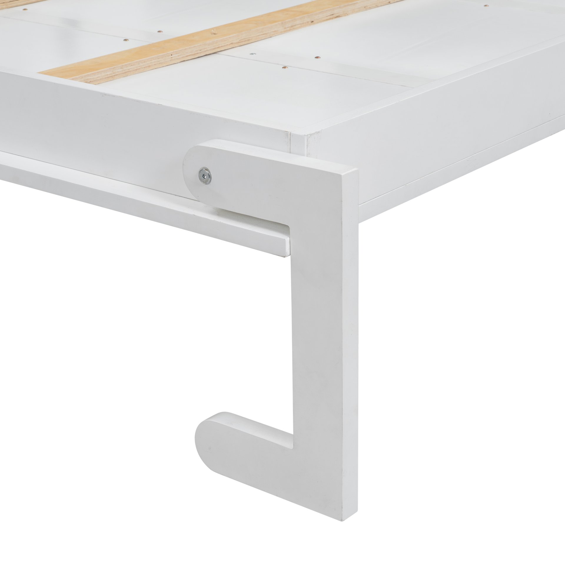 Queen Size Murphy Bed With Louvered Design And Multiple Storage Shelves - White - Image 11