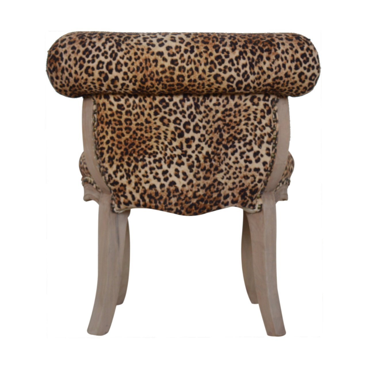 Leopard Print Studded Chair - Brown - Image 9