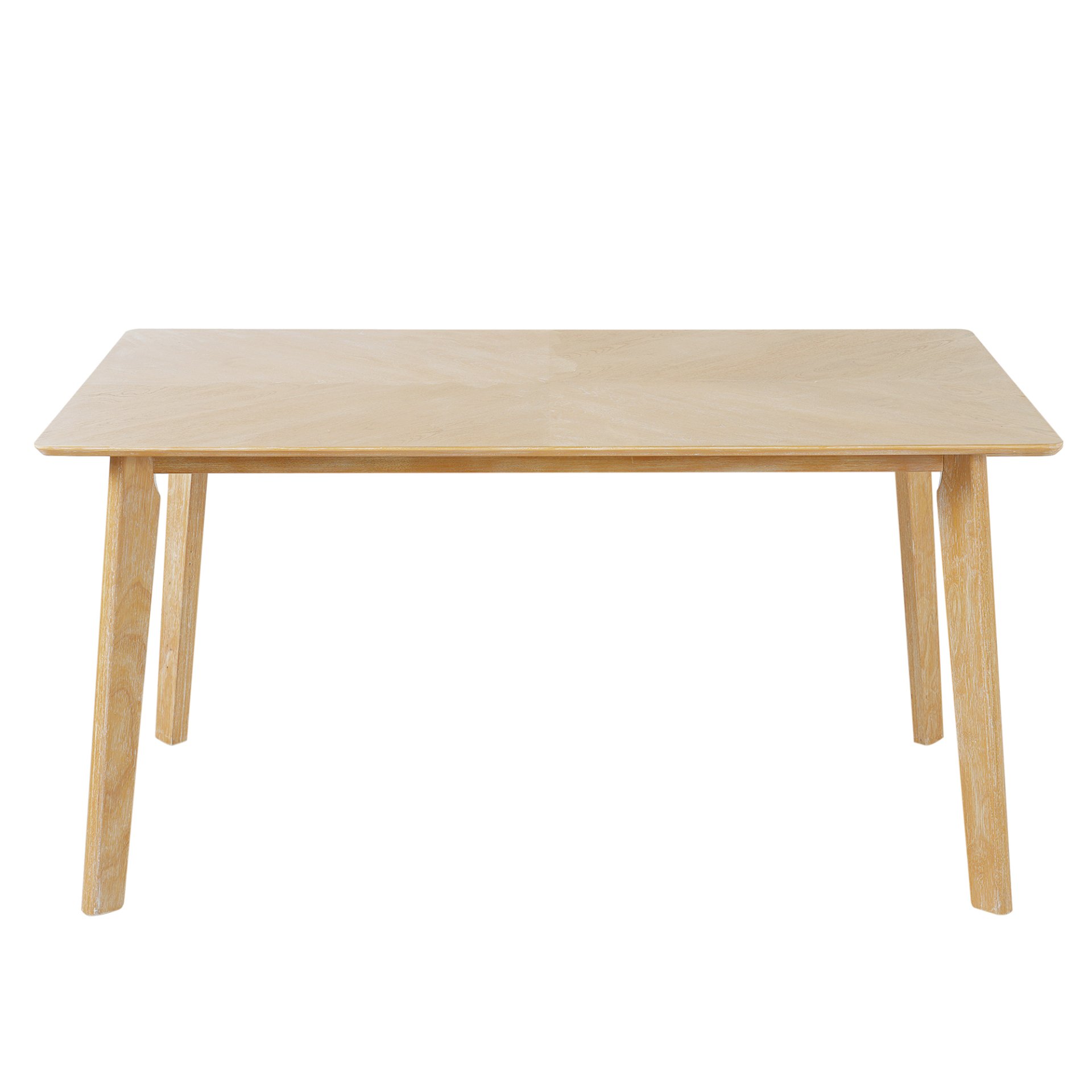 6 Pieces Dining Room Table Set, Rustic Farmhouse Dining Room Rectangular Table With 4 Upholstered Chairs And Bench, Solid Wood Kitchen Dining Table Set For 6 Persons - Natural Wood Wash - Image 14