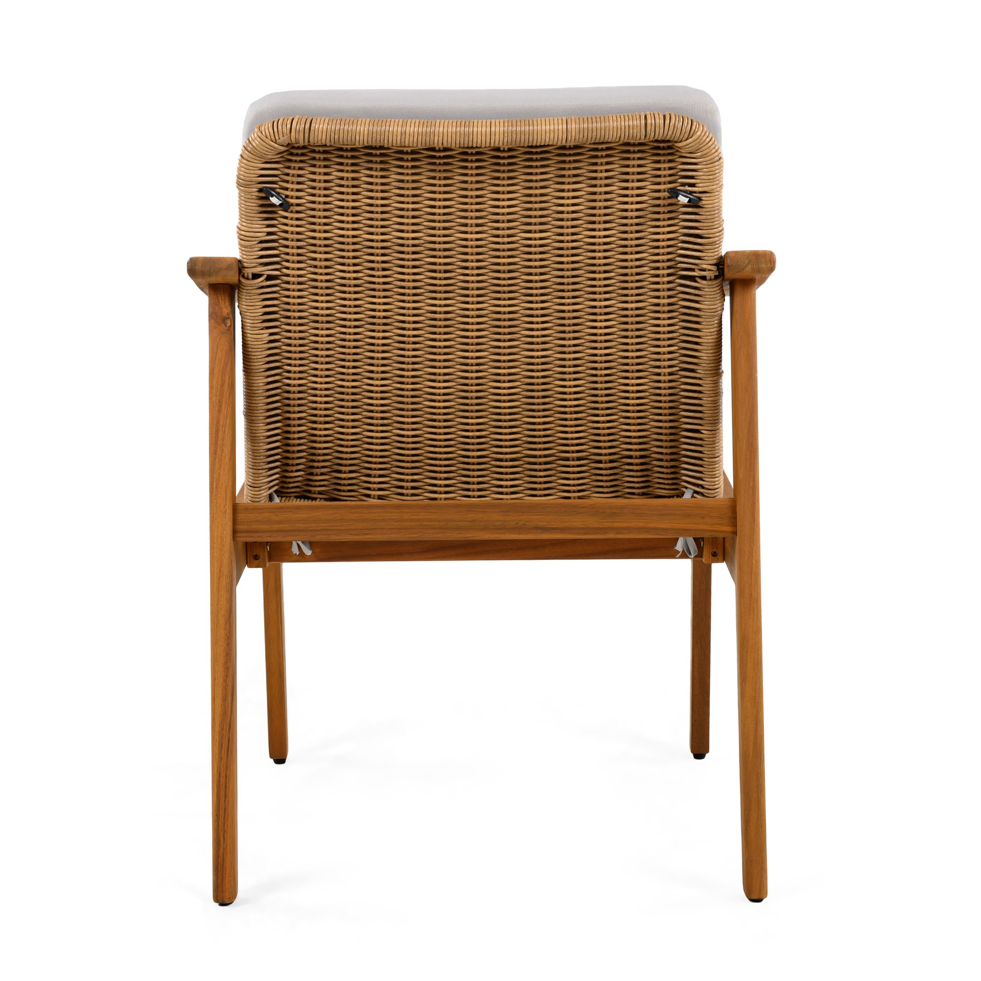 Outdoor Dining Chairs (Set of 2) - Gray / Teak - Image 11