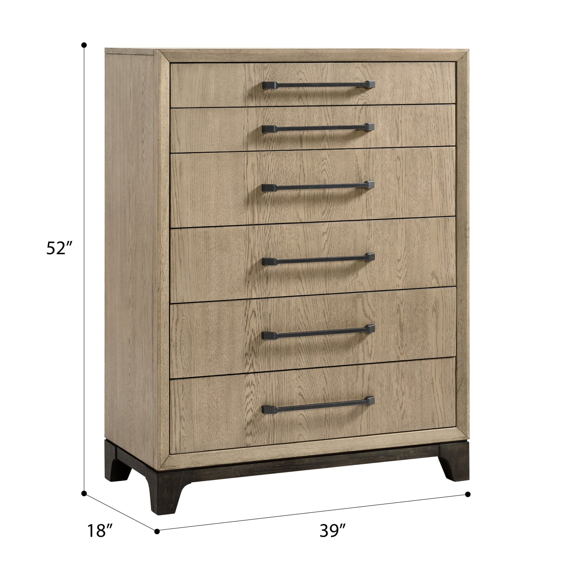 6 Drawer Chest With Smooth Glides - Brown - Image 3
