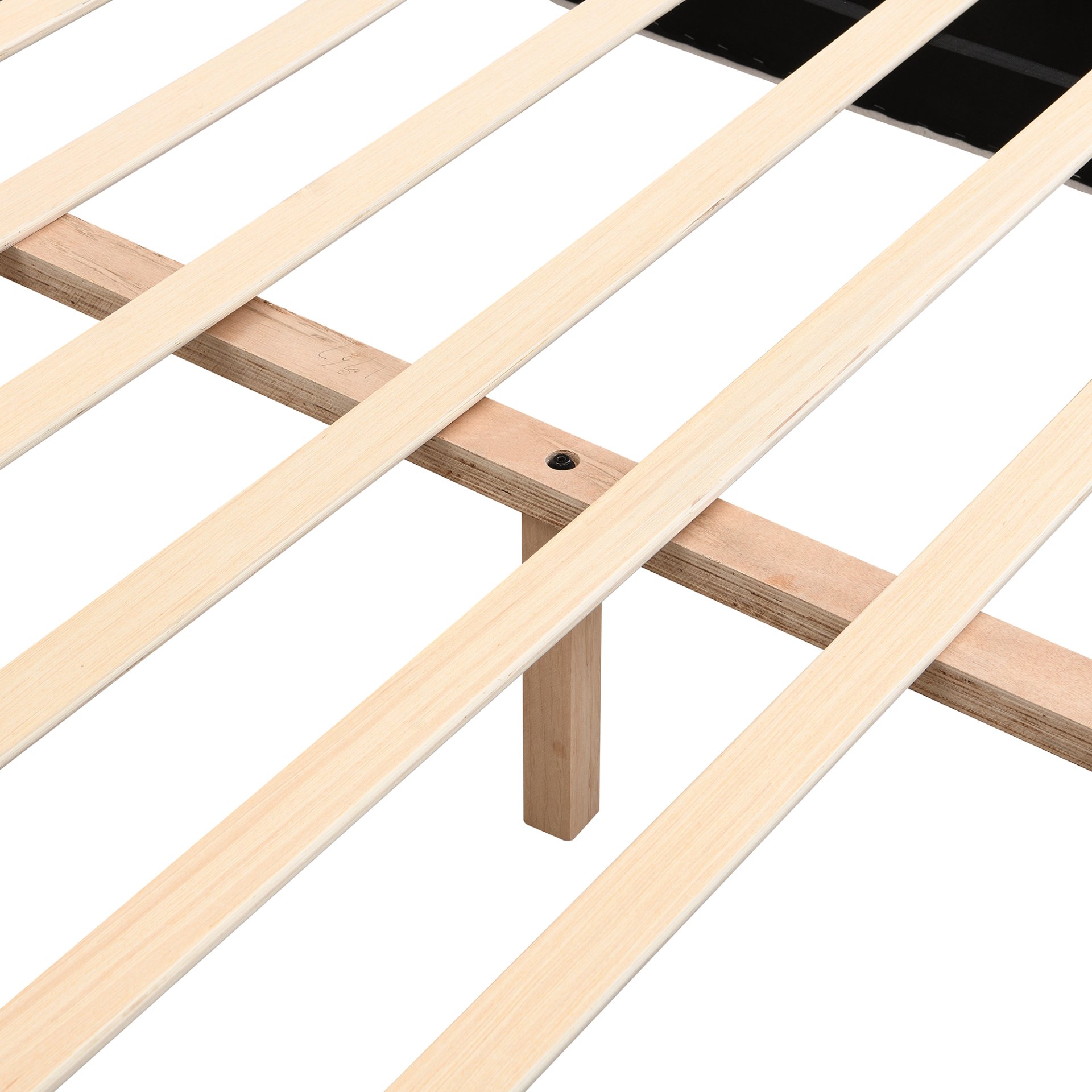 Full Size Upholstered Bed With 12 Slats Support - White - Image 9