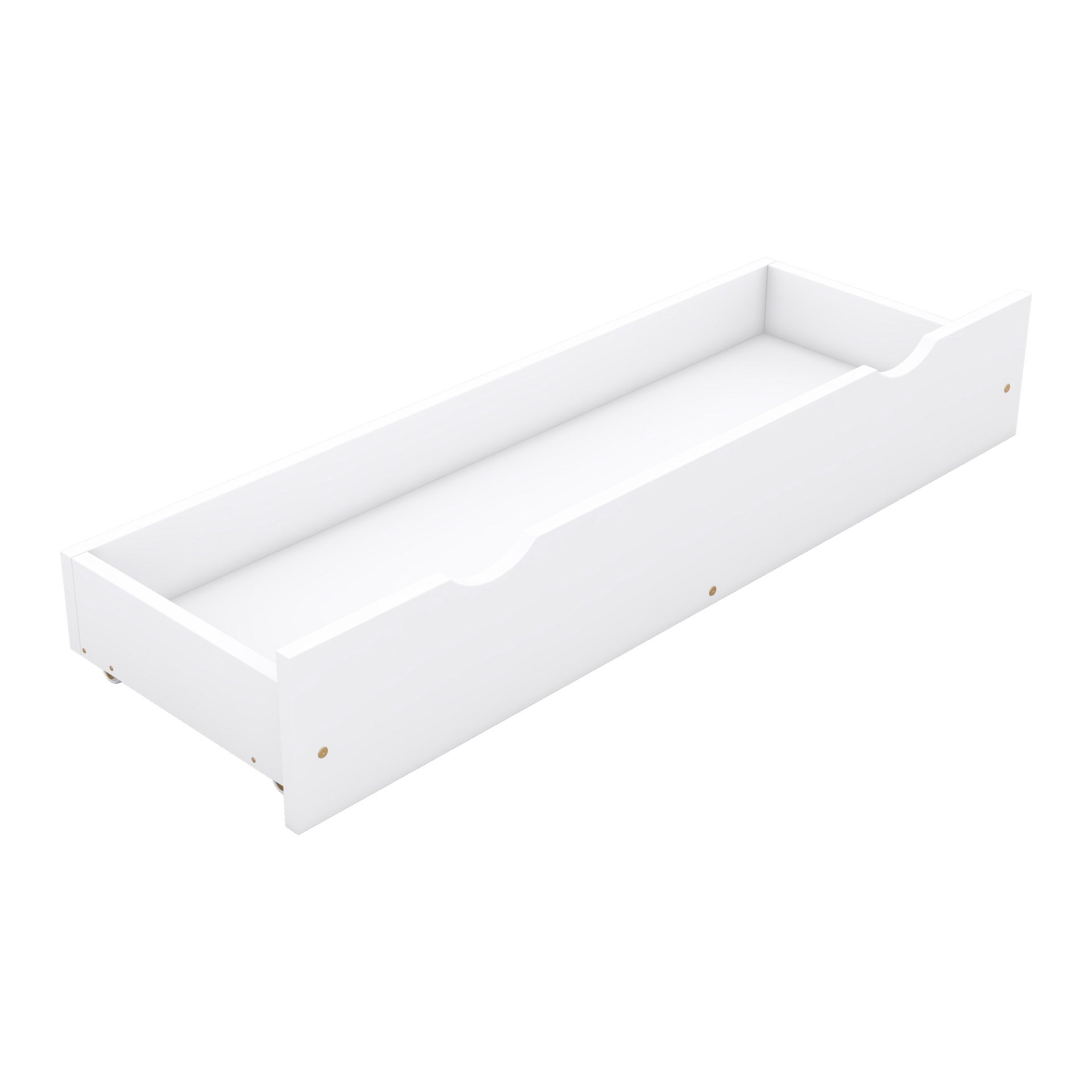 House Style Queen Size Platform Bed With Guardrail And 2 Drawers - White - Image 10