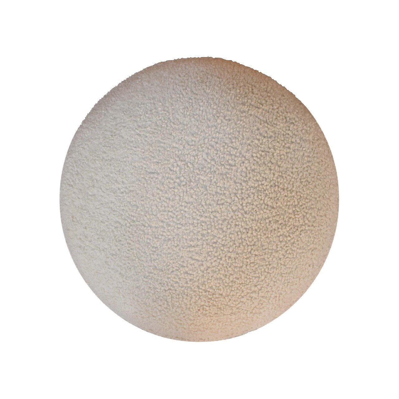 Boucle Rounded Footstool - Oak - Image 9