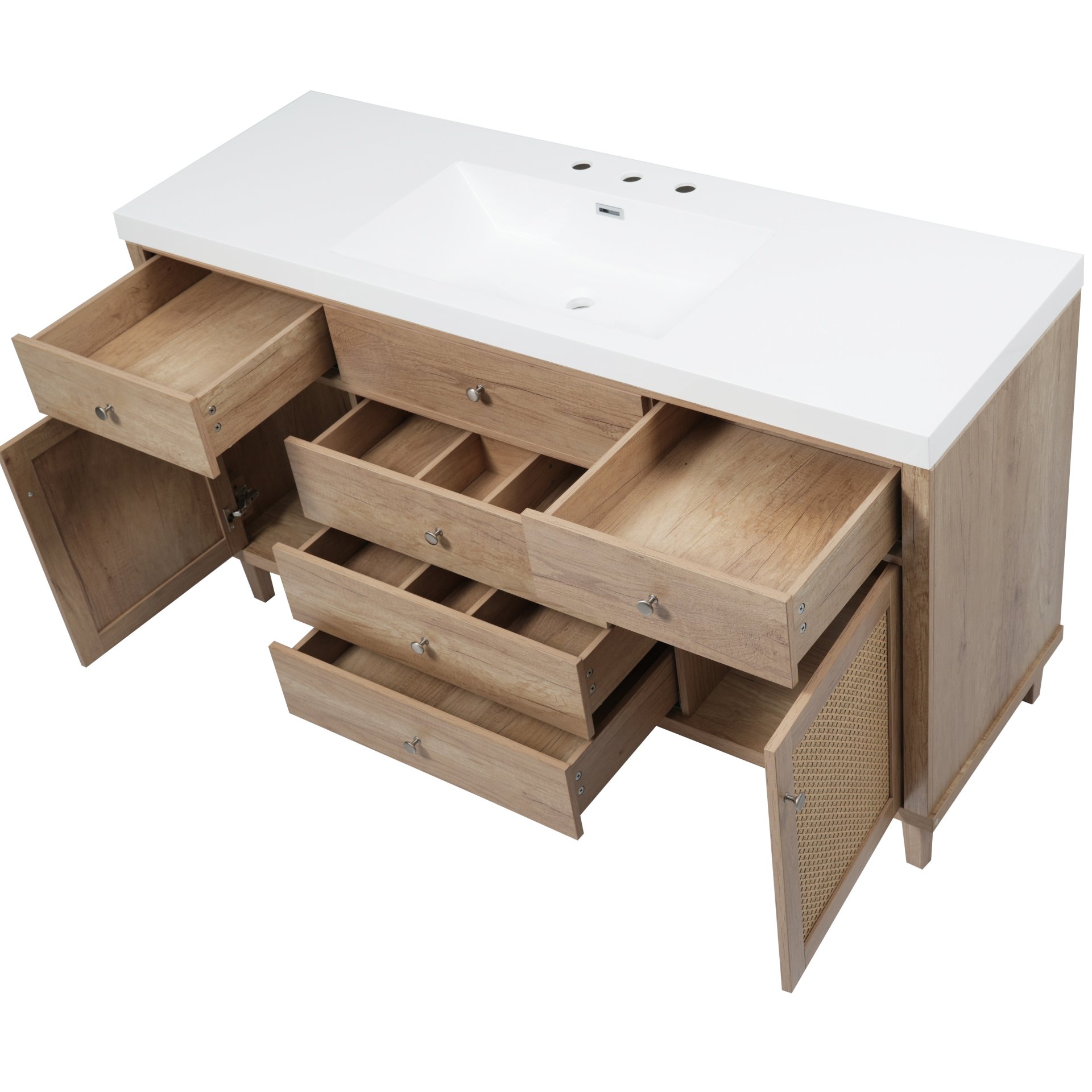 Bathroom Vanity With Sink, Soft Close Drawers - Antique Natural - Image 16