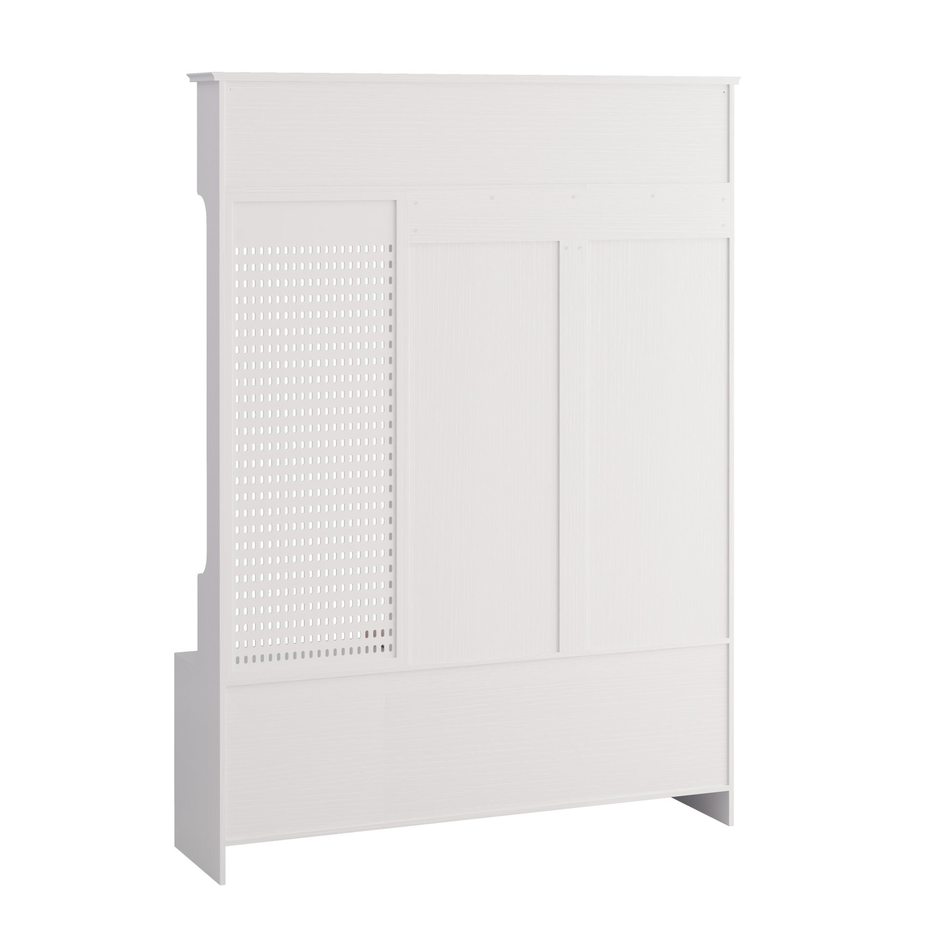 Hallway Hall Tree With Removable Cushion Bench, Coat Rack, Storage Shelves - White - Image 13