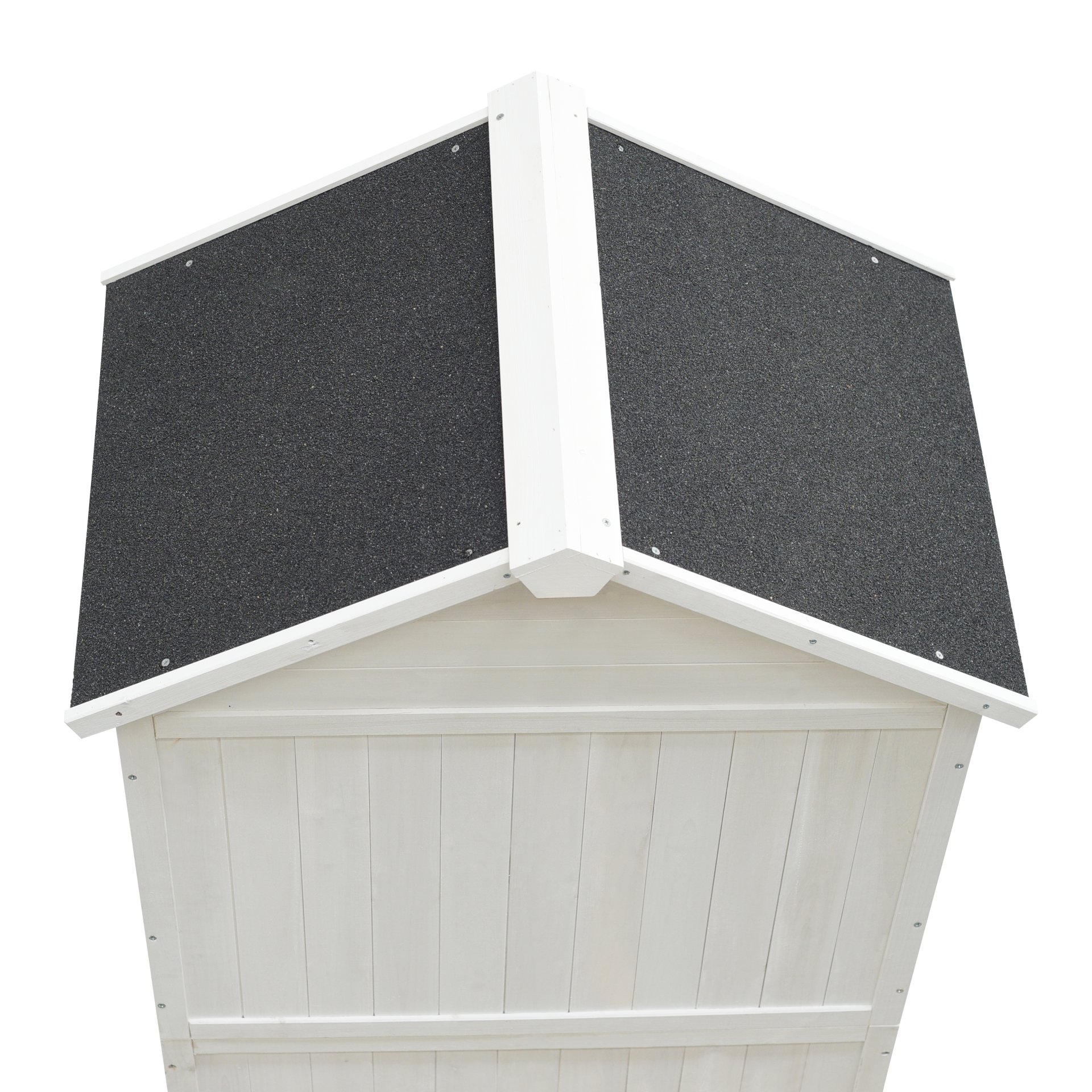 Storage Shed With Double Doors For Outdoor Garden Tool Organization - White - Image 8