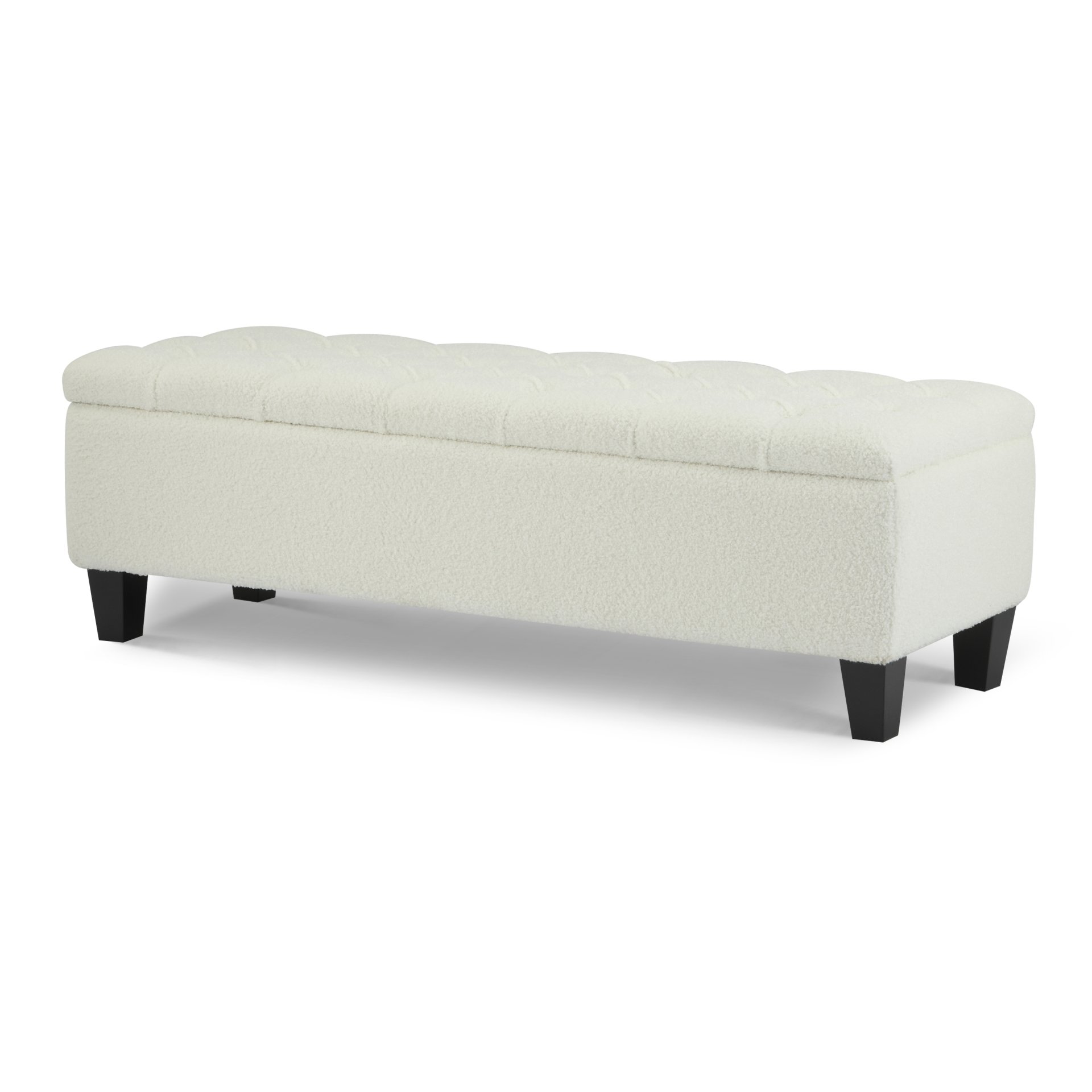 Ottoman Bench With Storage - White - Image 6