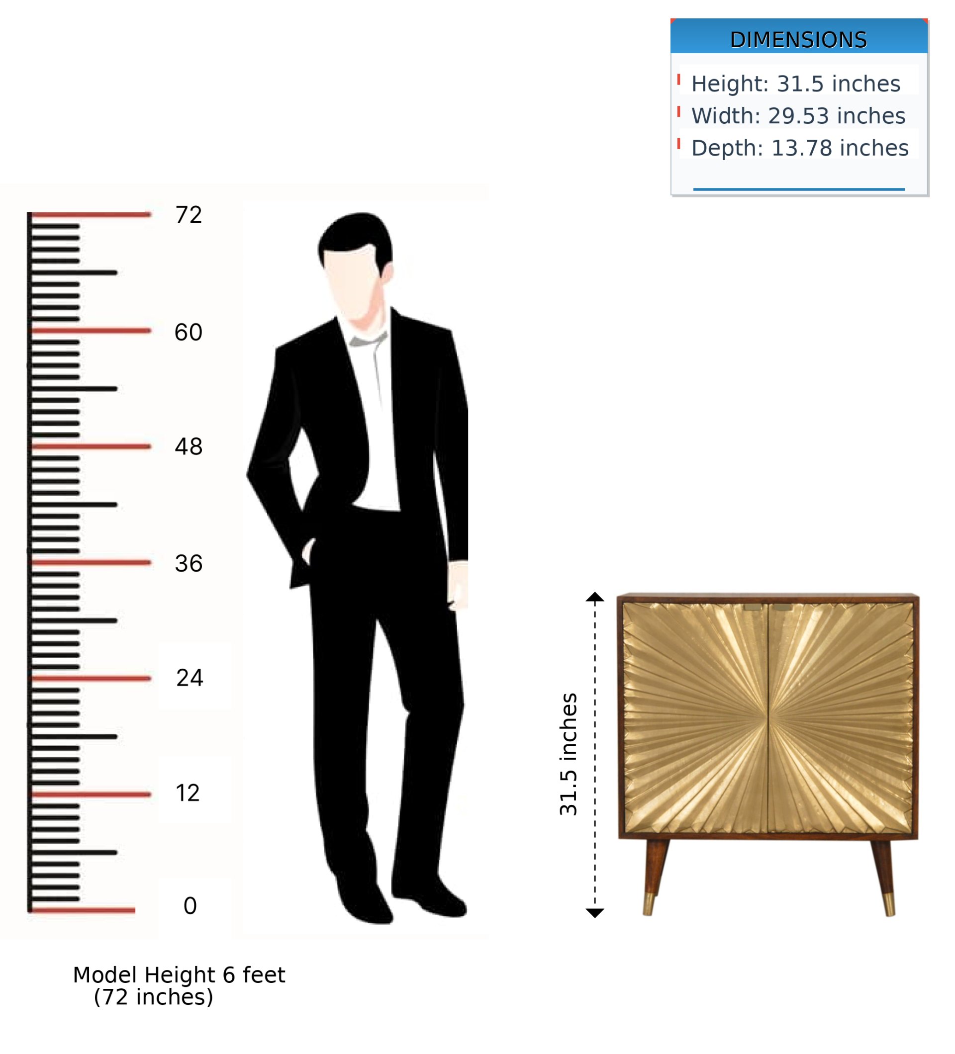 Manila - Cabinet - Gold / Brown - Image 11