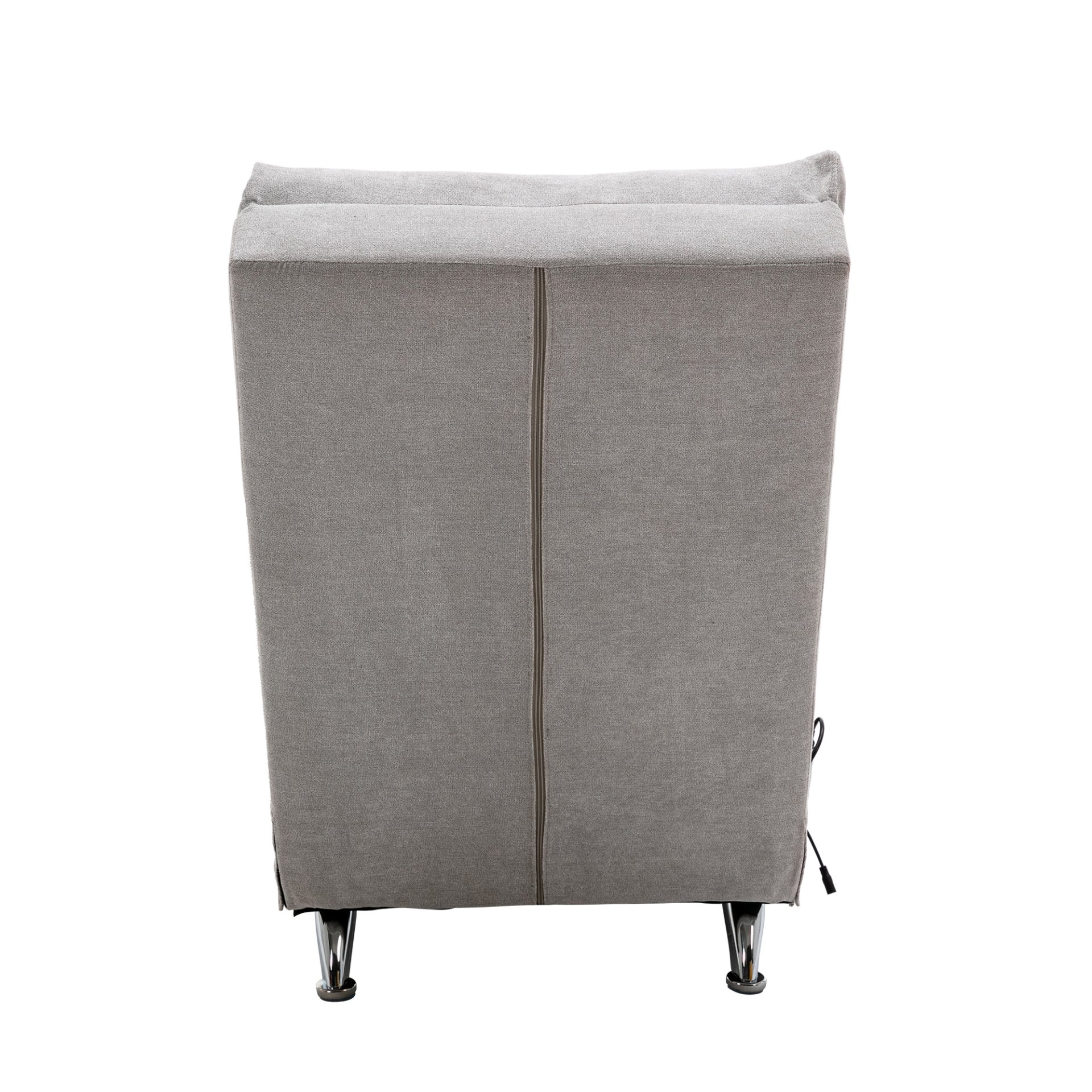 Linen Massage Chaise Lounge Indoor With Remote Control, Ergonomic Electric Massage Lounger With 5 Modes - Light Gray - Image 20