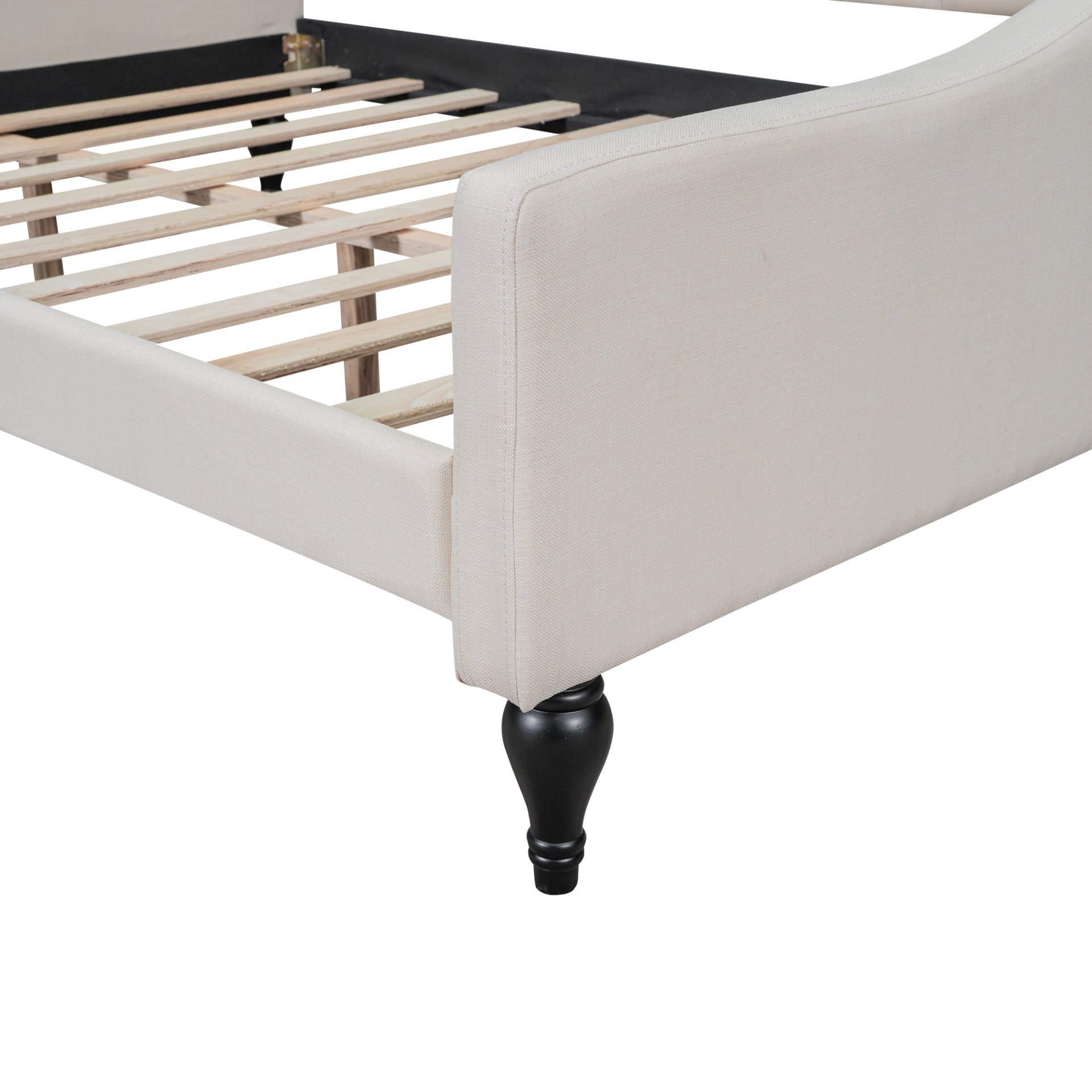 Full Size Upholstered Tufted Daybed - Beige - Image 10