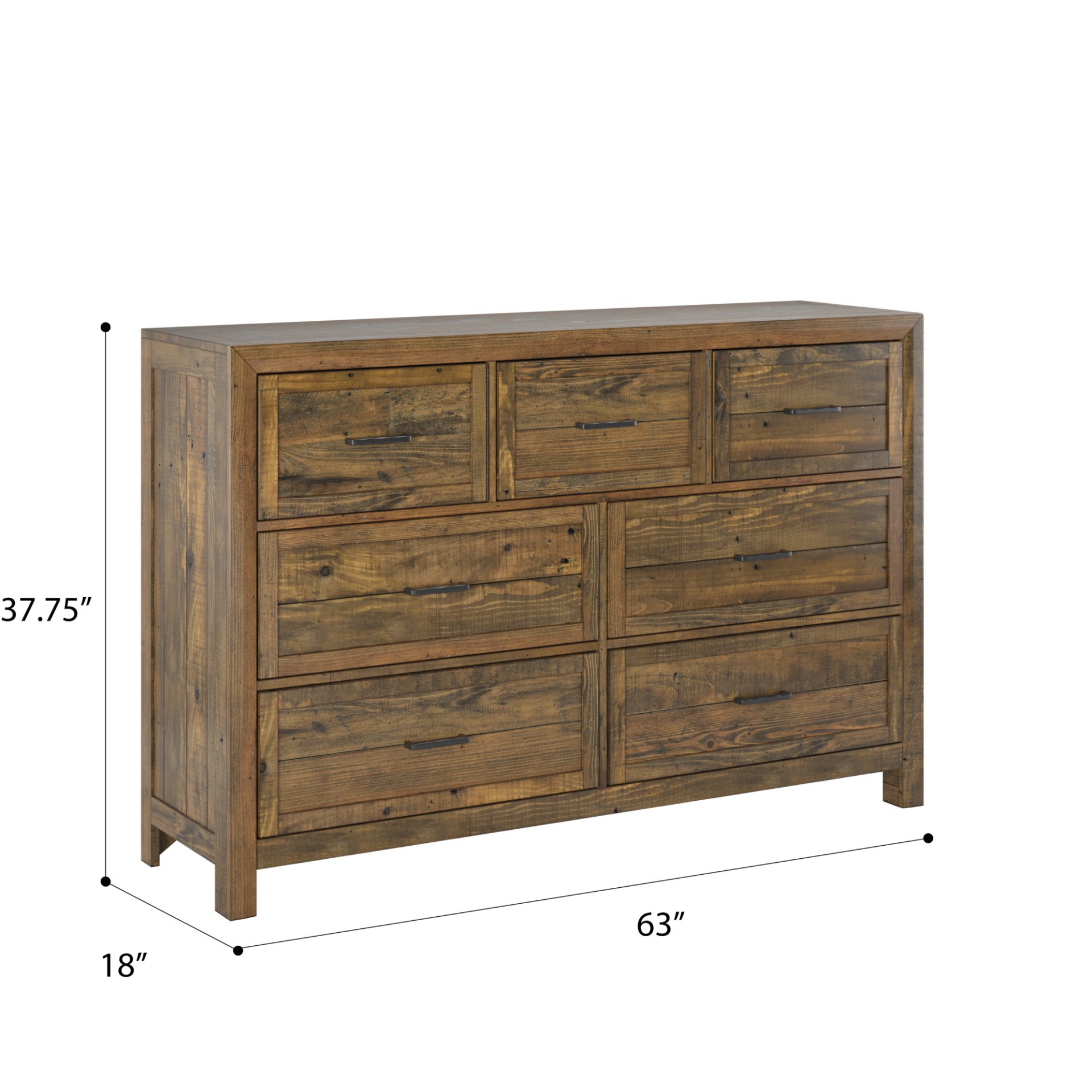 7 Drawer Dresser - Brown - Image 3