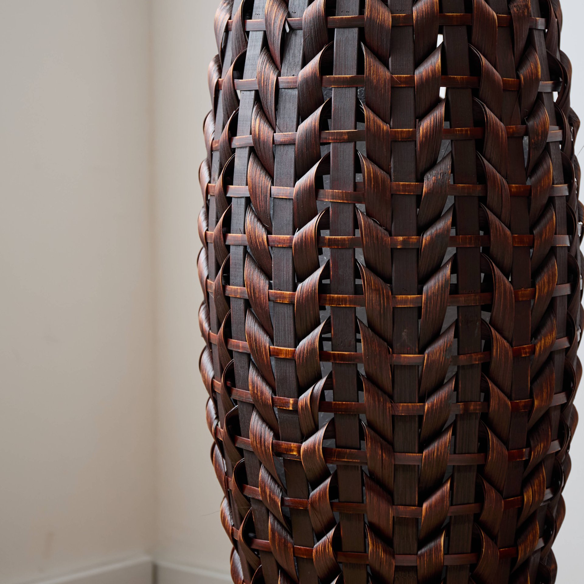 Hand Woven Bamboo Floor Vase, Decorative Accent For Living Room - Acacia Wood - Image 18