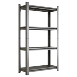4 Tier Adjustable Storage Shelf, For Garage, Shed, Supermarket, Living Room, Multi Purpose Storage Shelf - Black