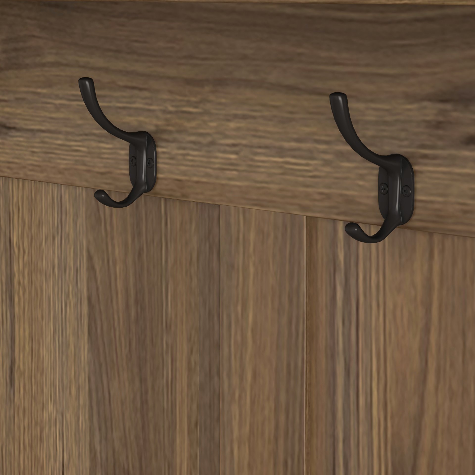 Hallway Hall Tree With Removable Cushion Bench, Coat Rack, Storage Shelves - Brown - Image 13