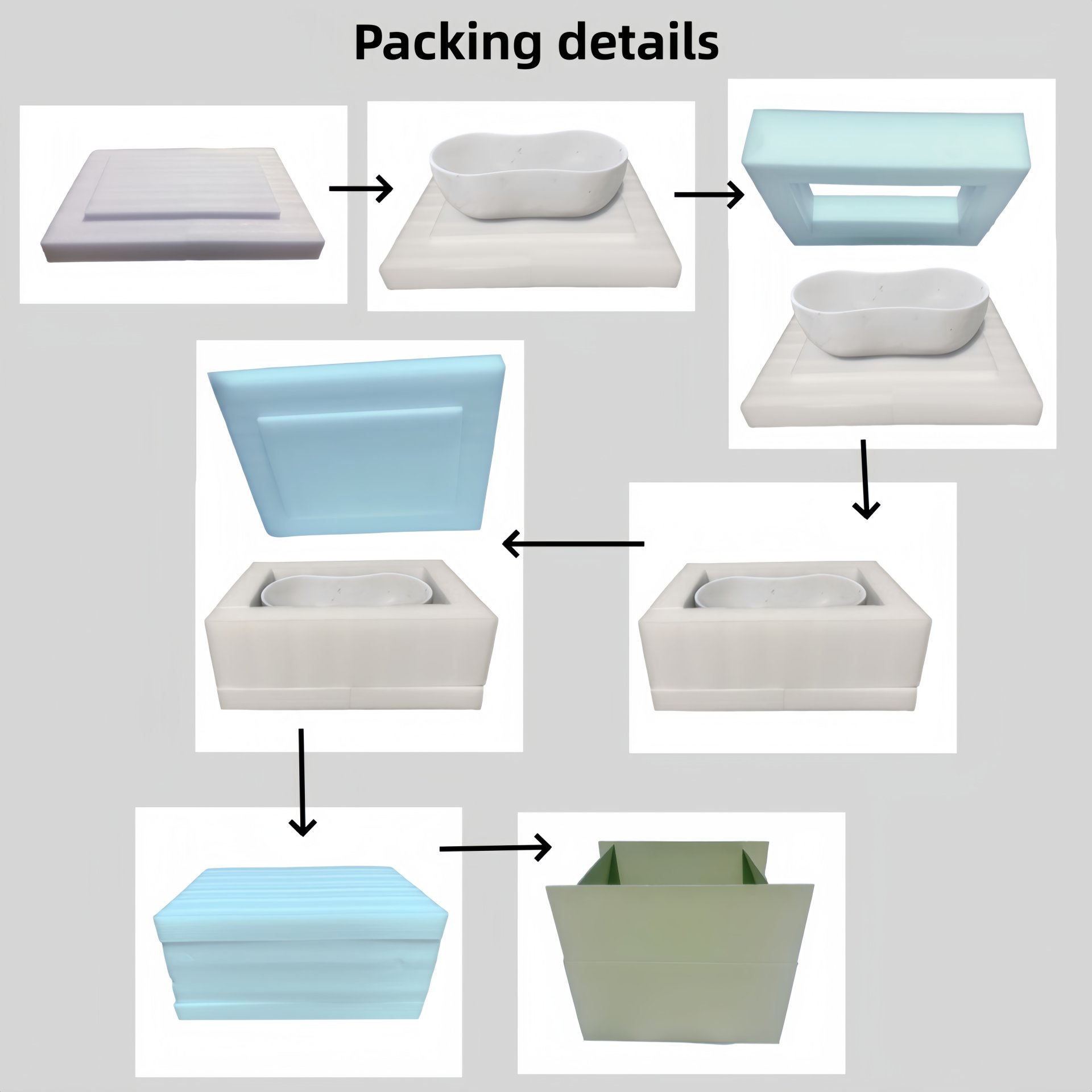 Bathroom Vessel Sink, Wavy Design, Semi Polished Surface - White / Natural - Image 13