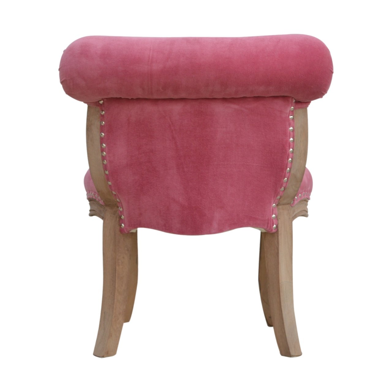 Velvet Studded Chair - Pink - Image 8