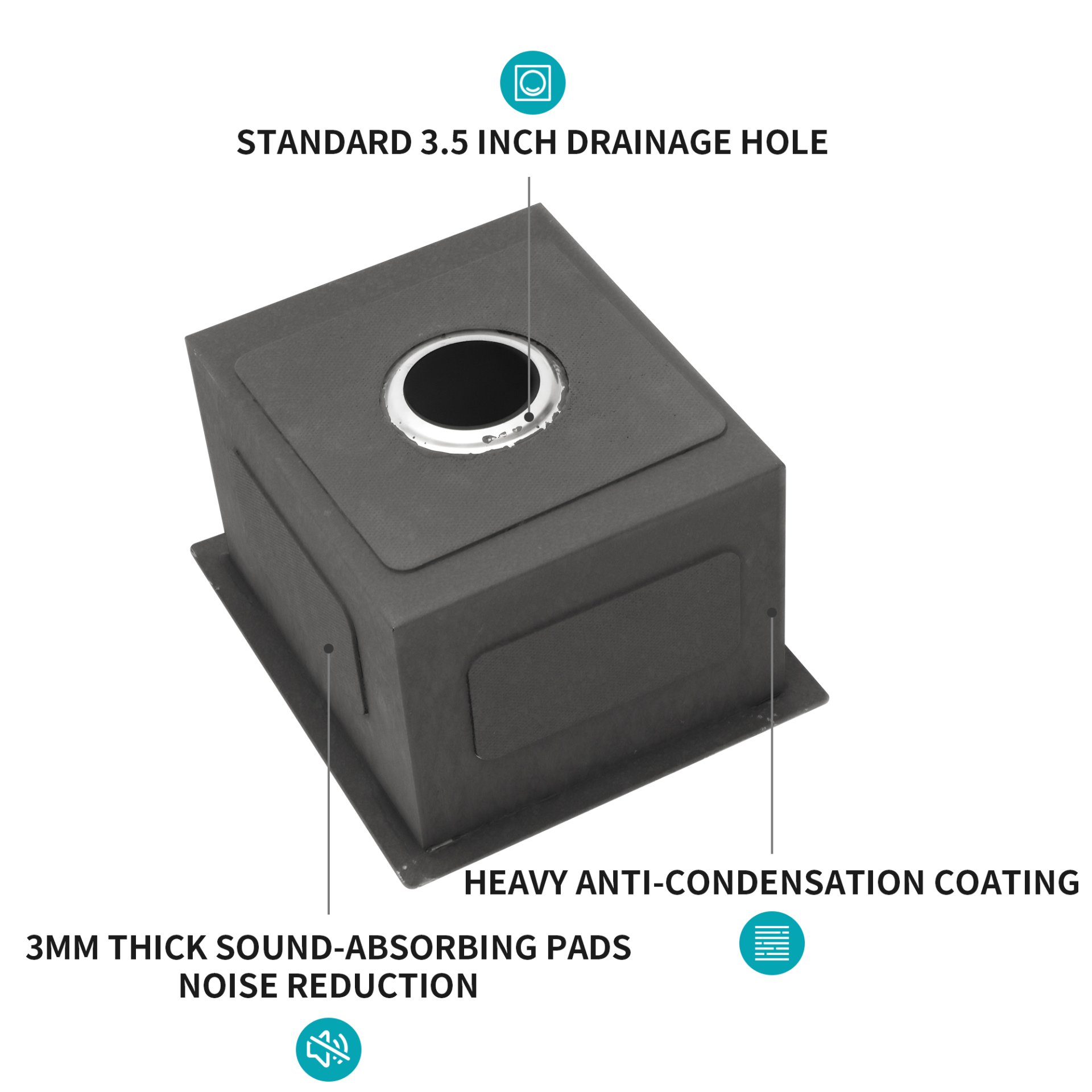 13" Undermount Stainless Steel Kitchen Sink 16 Gauge 9" Deep Single Bowl Basin - Brushed Nickel - Image 8