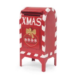 Christmas Mailbox Decoration With Festive Design, Classic Holiday Charm - Red