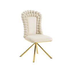 Velvet Dining Chairs (Set of 2) - Beige