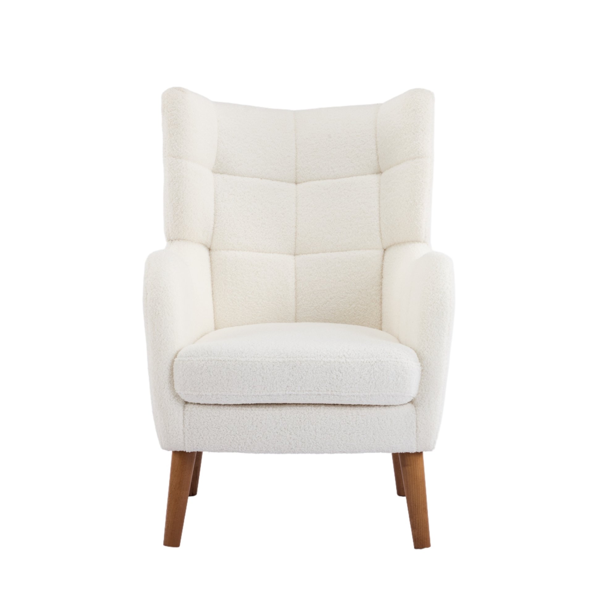 Accent Chair With Birch Wood Legs - White - Image 19