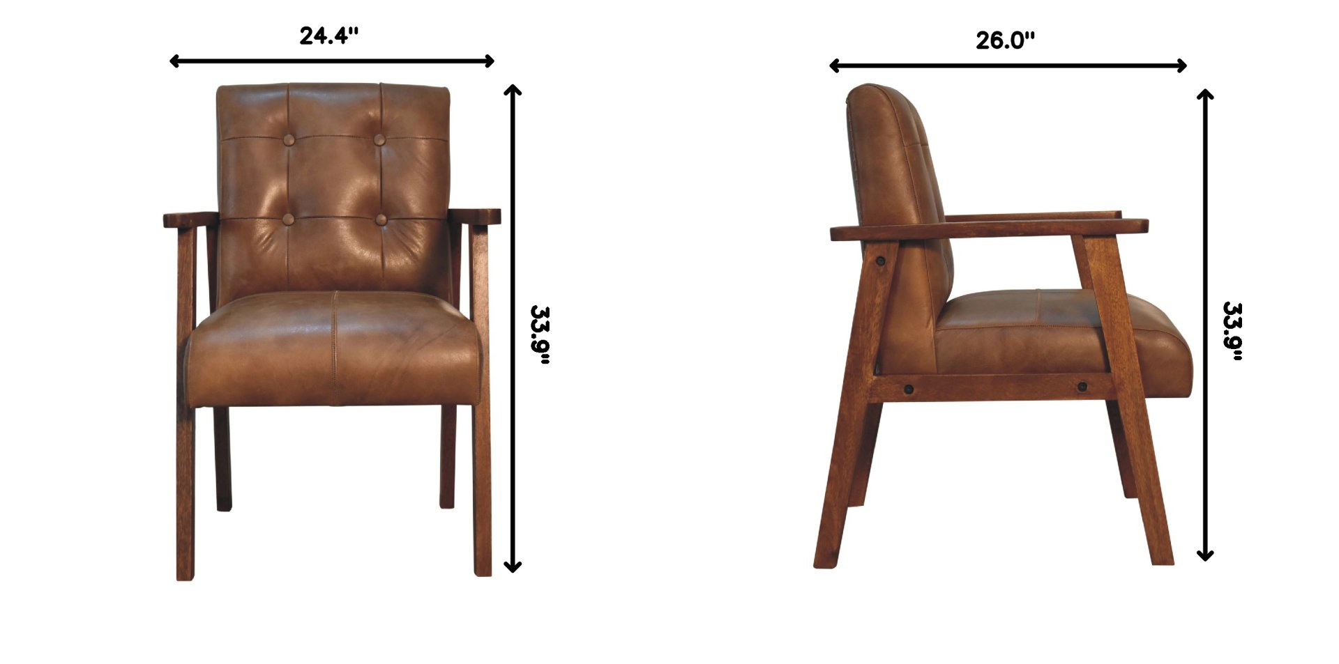 Buffalo - Leather Chair - Brown - Image 10